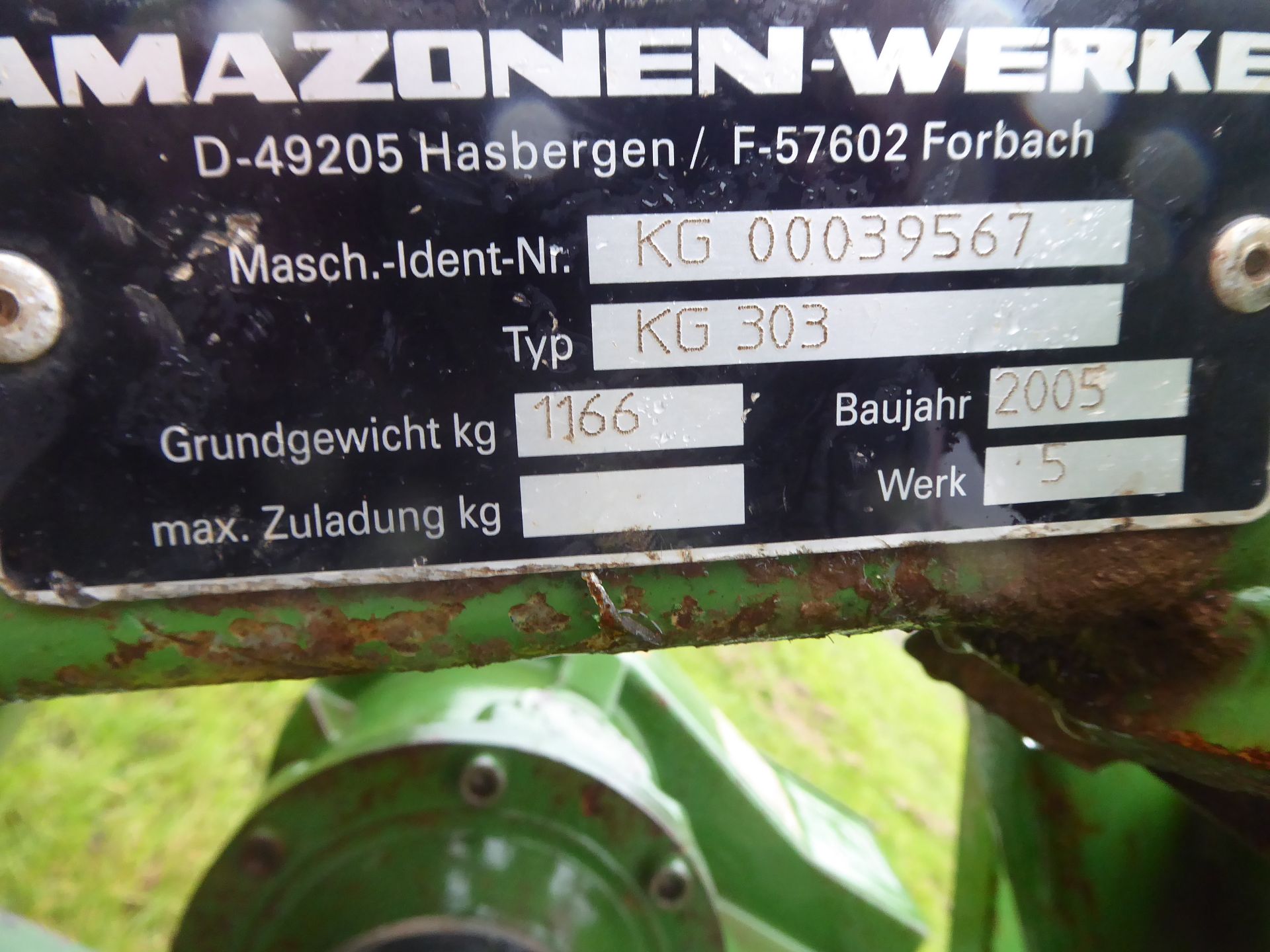 Amazone KG303 power harrow, 2005 - Image 2 of 4