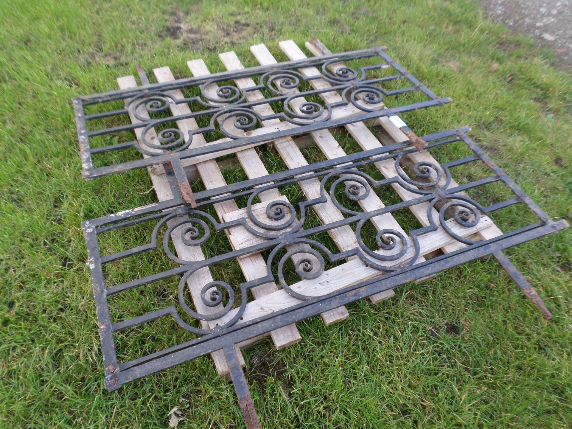 2 ornate wrought iron style grilles NO VAT - Image 2 of 2