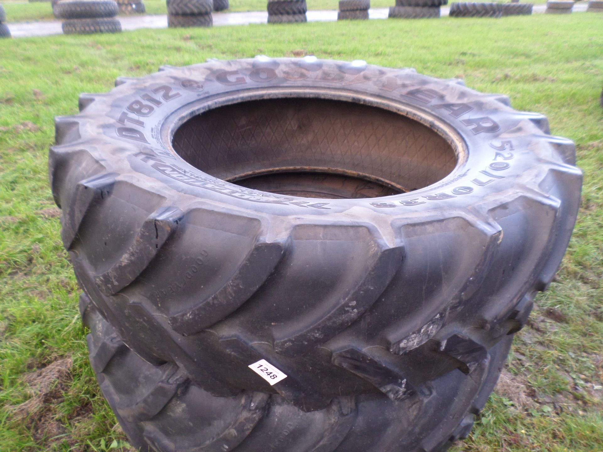 Pair of Goodyear tyres 520/70/38