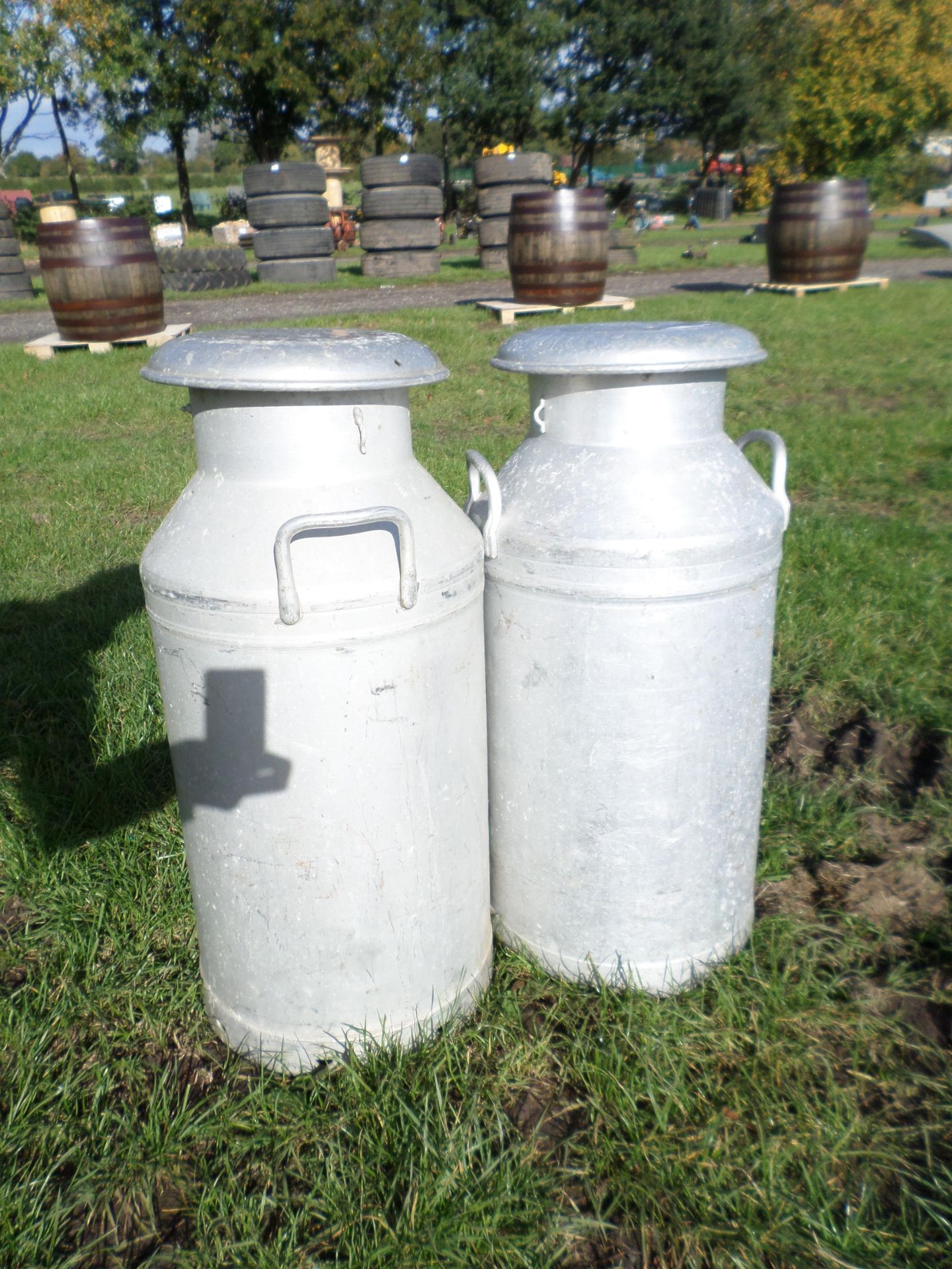 2 milk churns NO VAT - Image 2 of 2