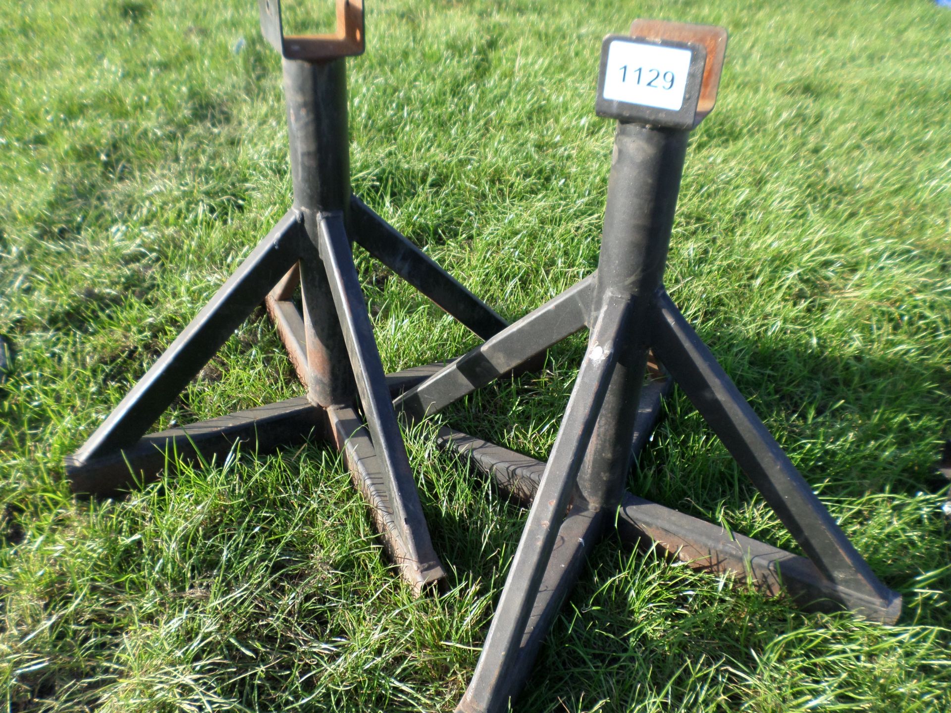 2 heavy duty axle stands/cable drum stands, NO VAT