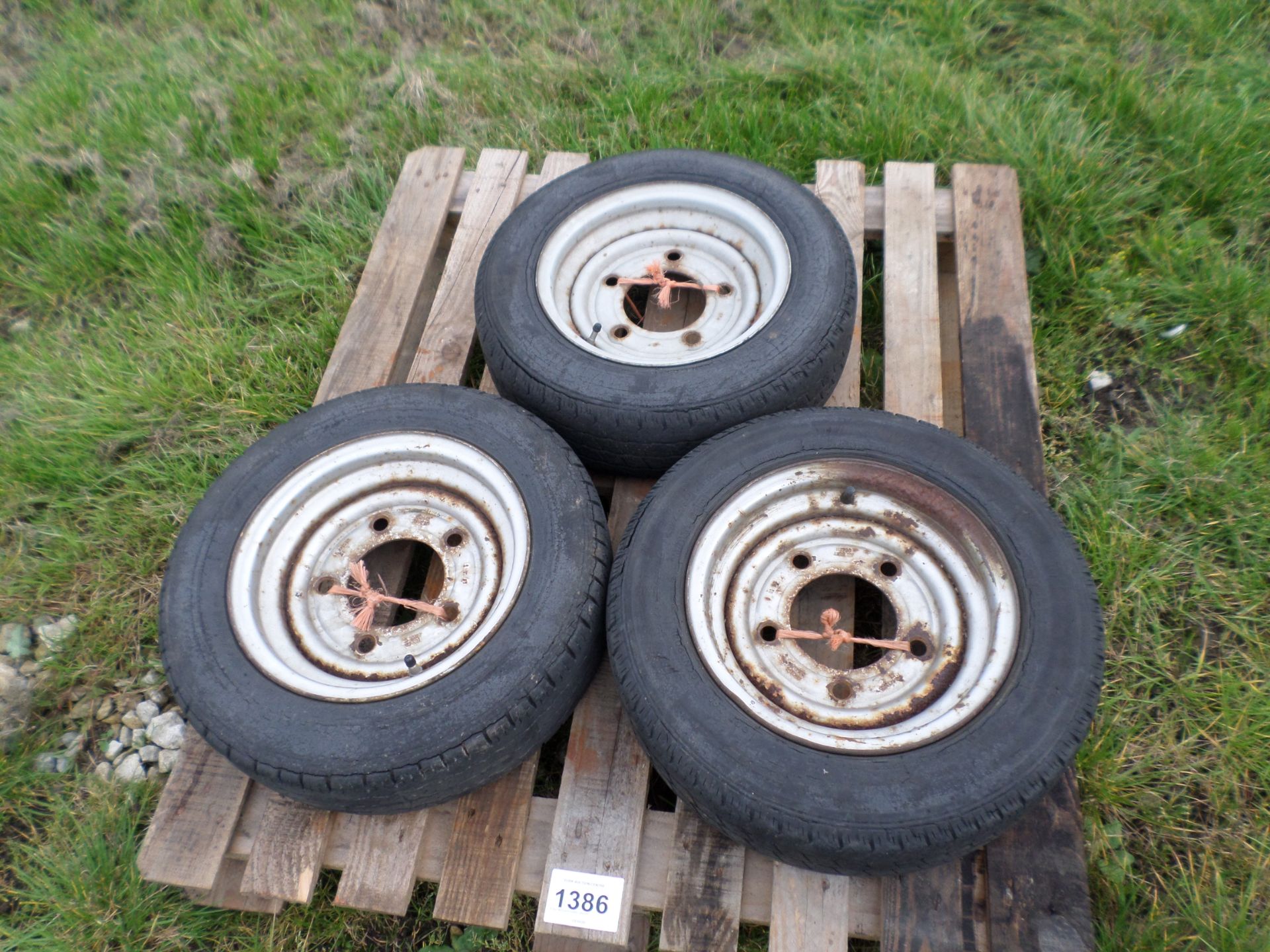 3 Ifor Williams trailer wheels, NO VAT