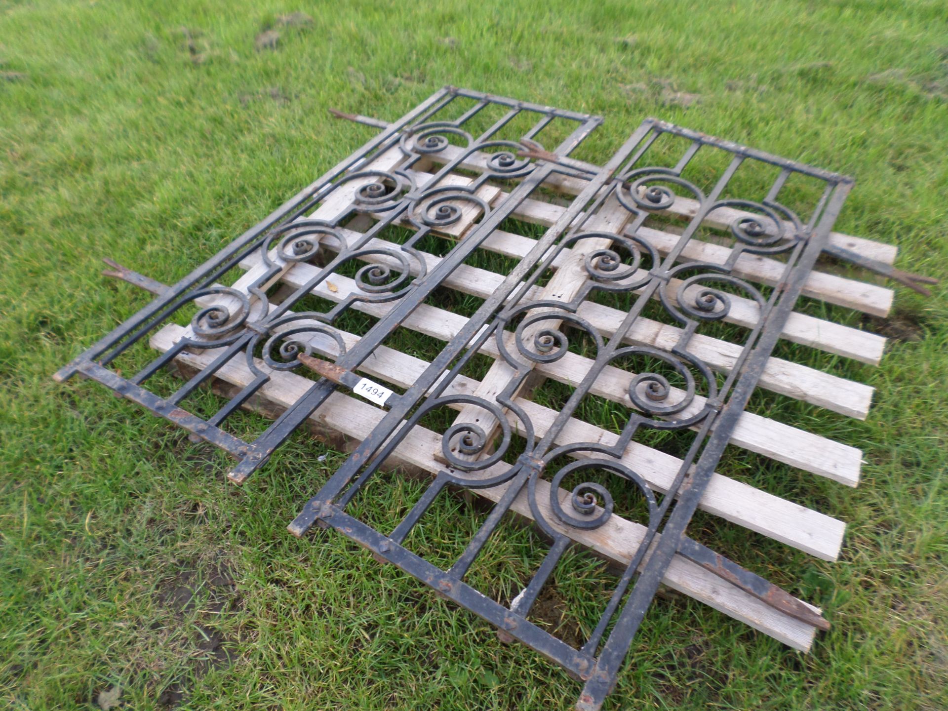 2 ornate wrought iron style grilles NO VAT