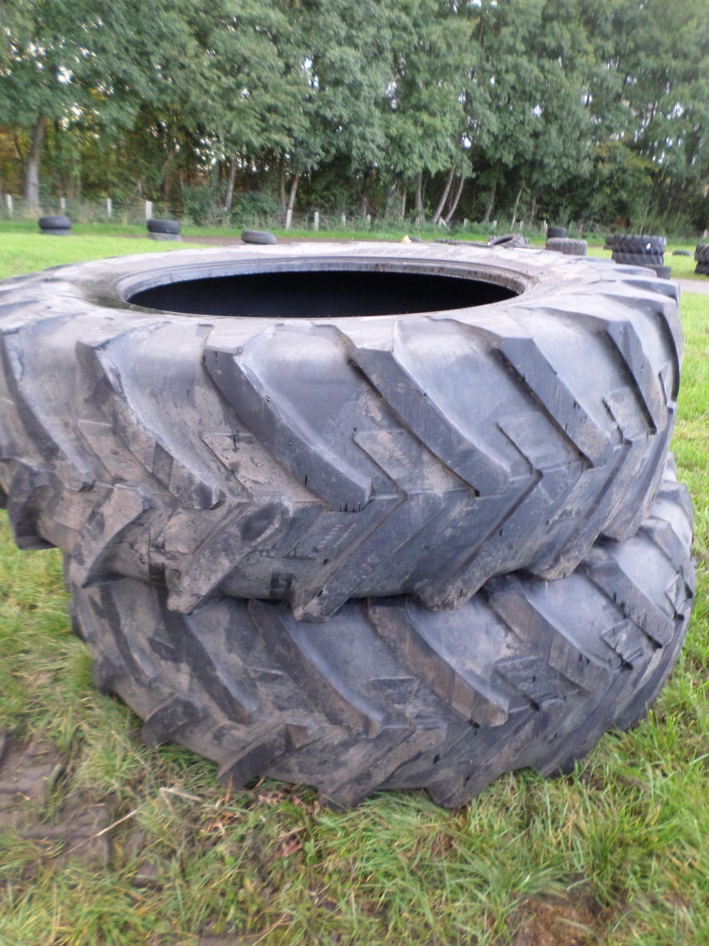 Pair of dual wheel tyres 20.8/42 - Image 3 of 3