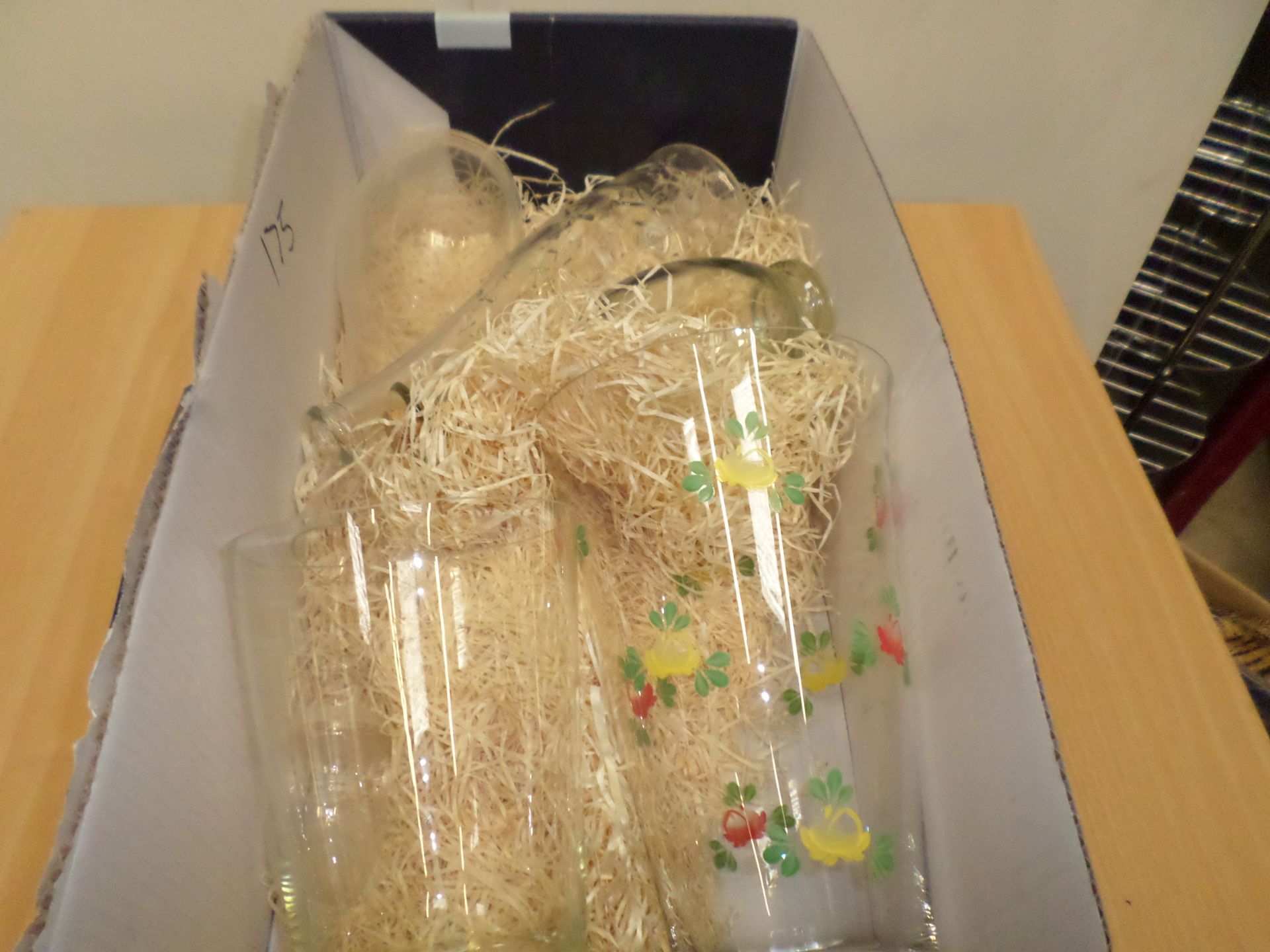 Box of cutlery, box of glass jugs, bottles etc - Image 2 of 4