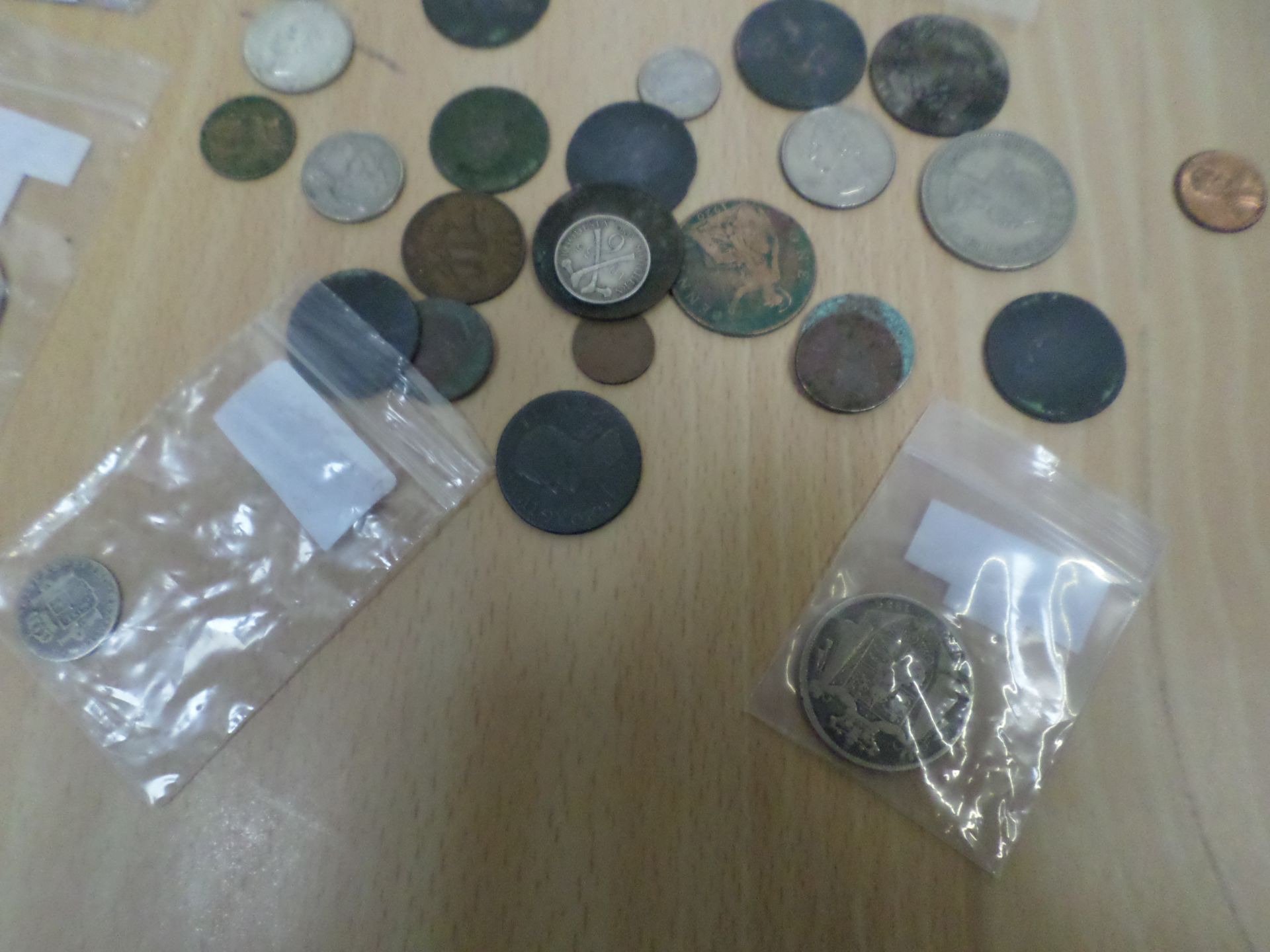 Collection of old coins including 18th century silver - Image 4 of 5