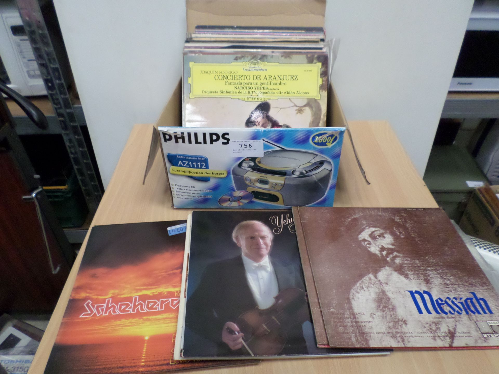 Box of 50+ classical records