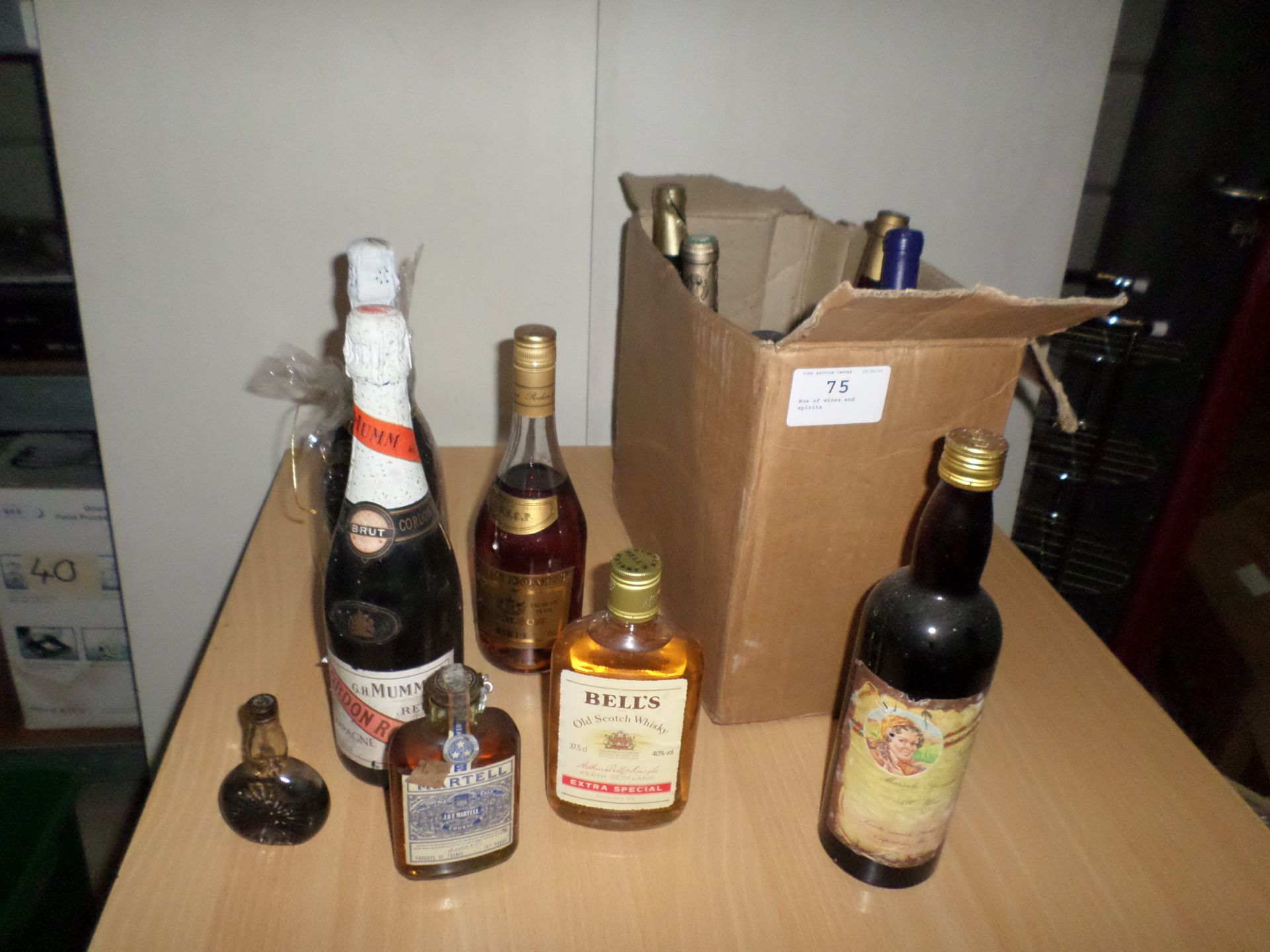 Box of wines and spirits