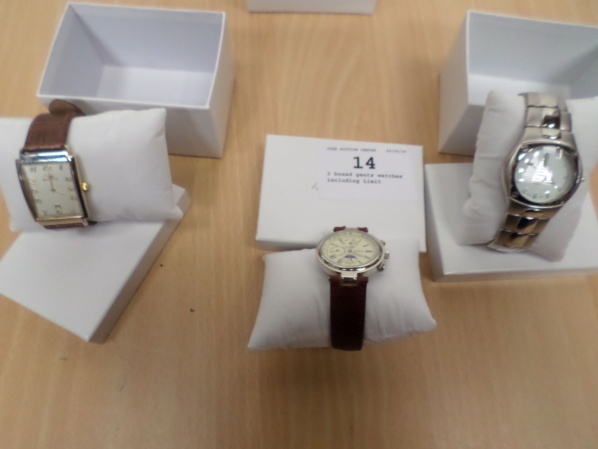 3 boxed gents watches including Limit