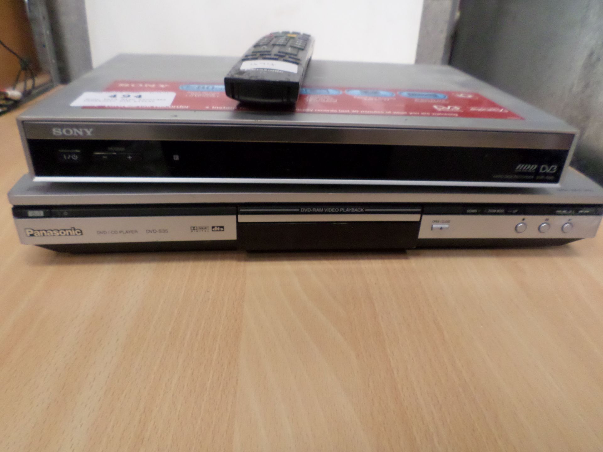 Sony hard disc recorder, Panasonic DVD player