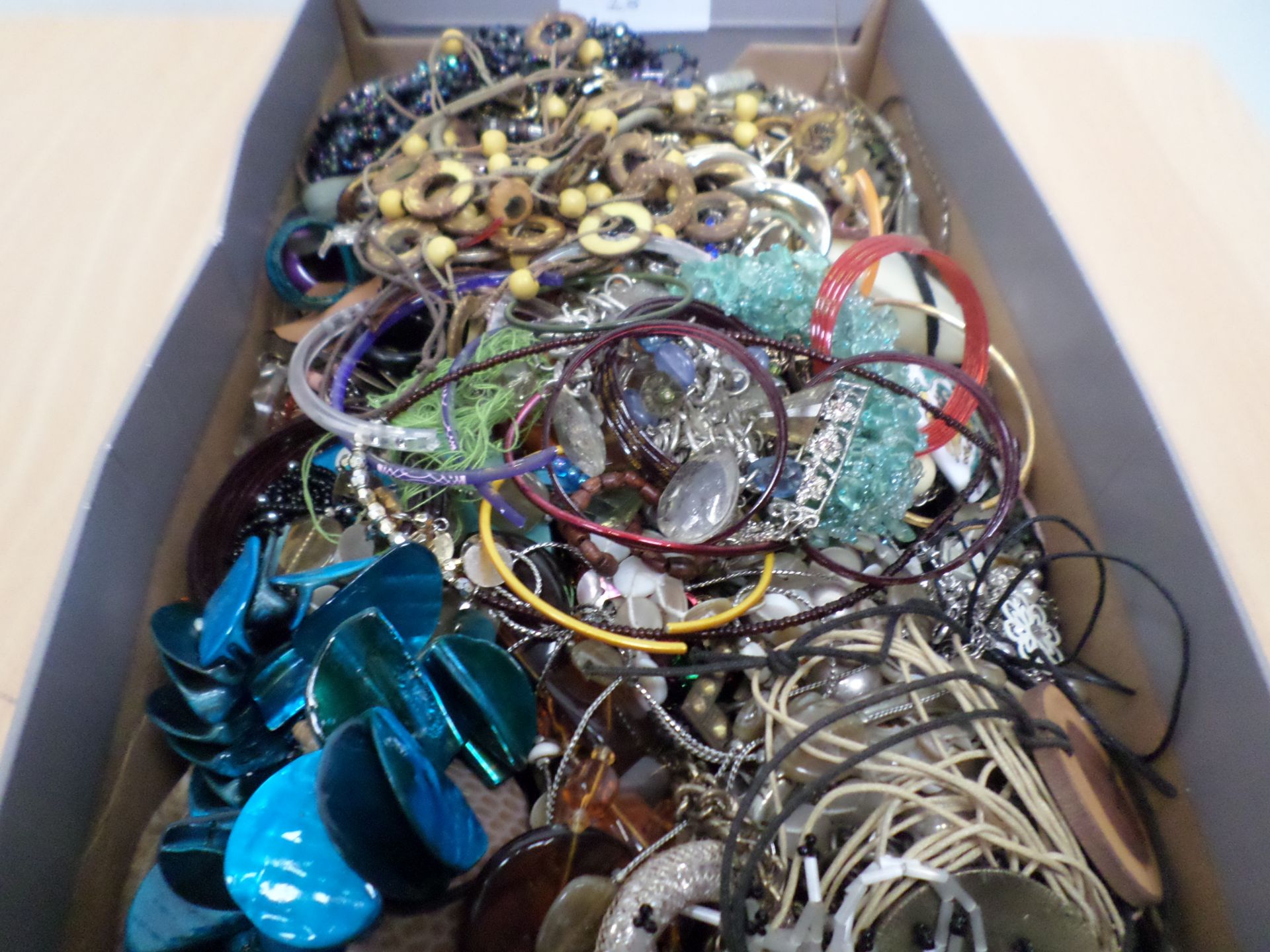 Box of costume jewellery including spares and repair - Image 2 of 2