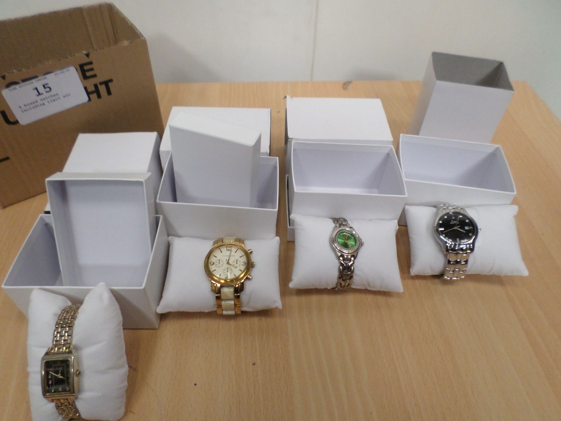 4 boxed watches including Limit etc