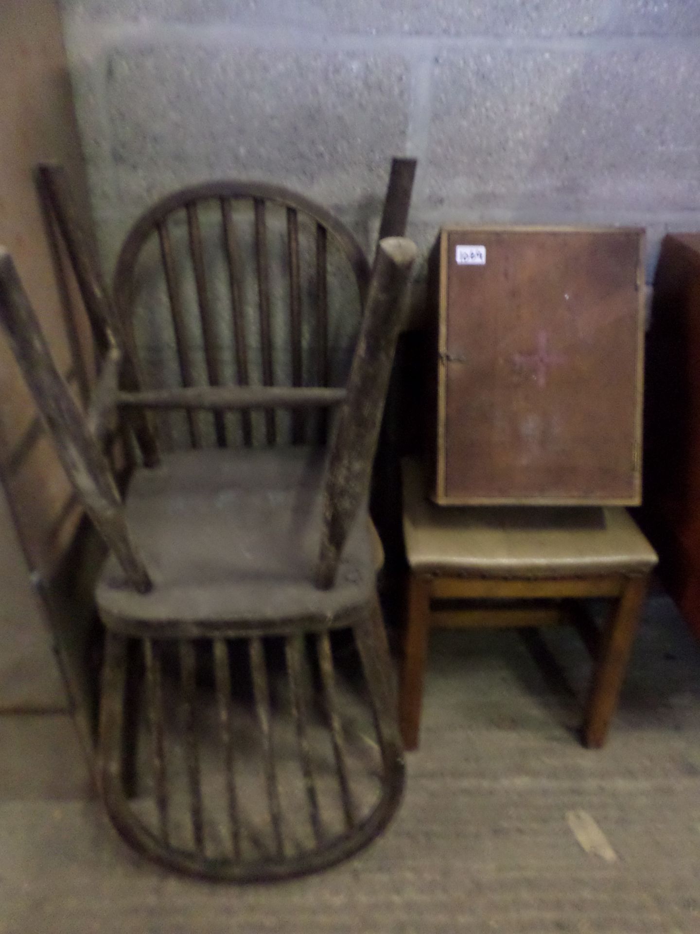 3 chairs, First Aid box