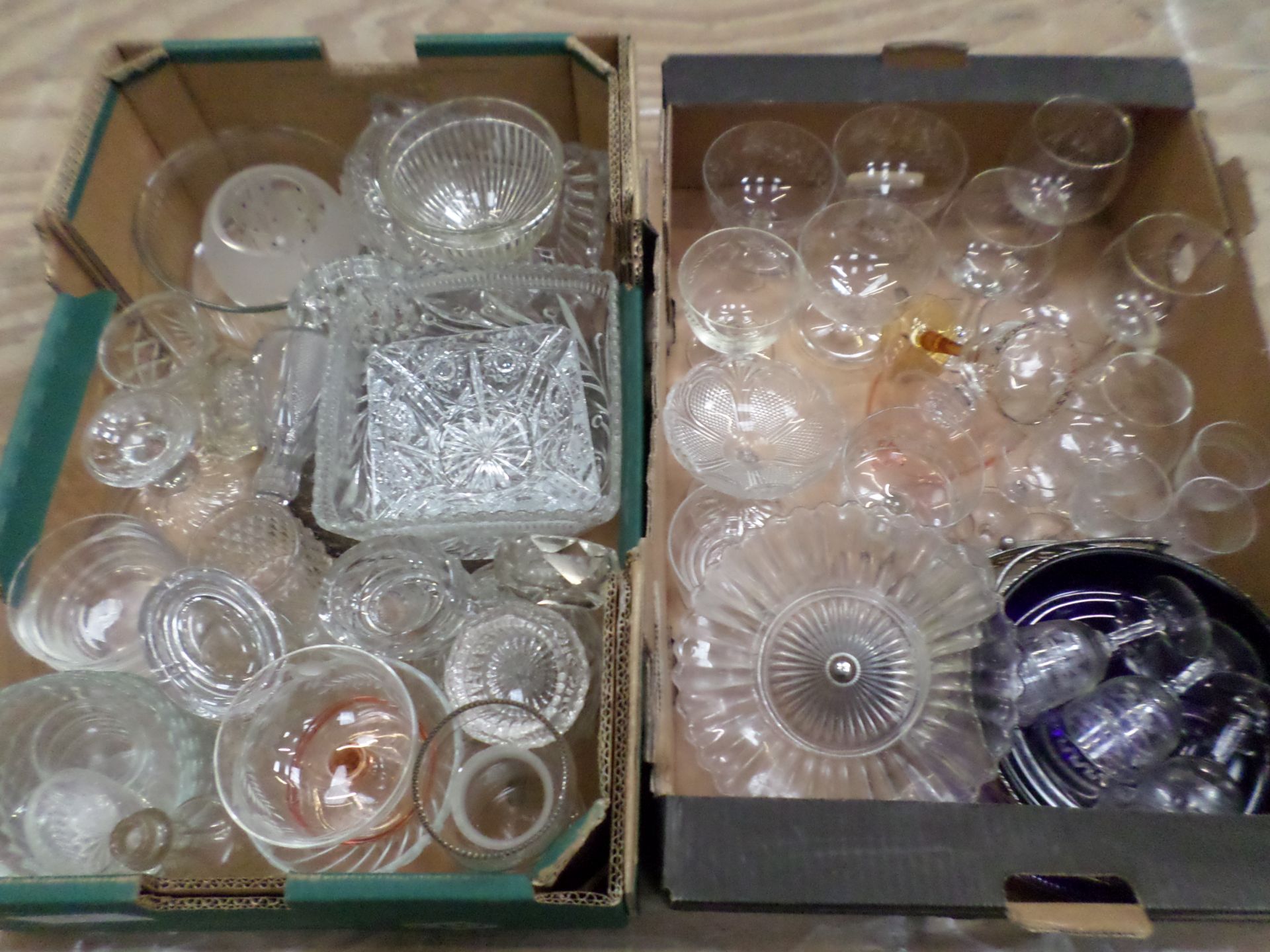 2 boxes of glass