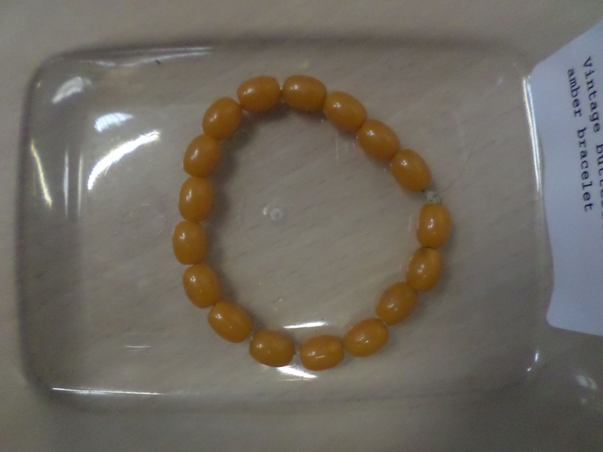 Vintage butterscotch amber bracelet