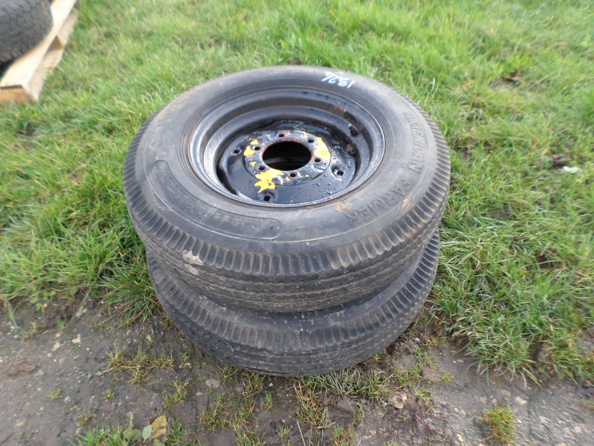 Pair of tractor front wheels