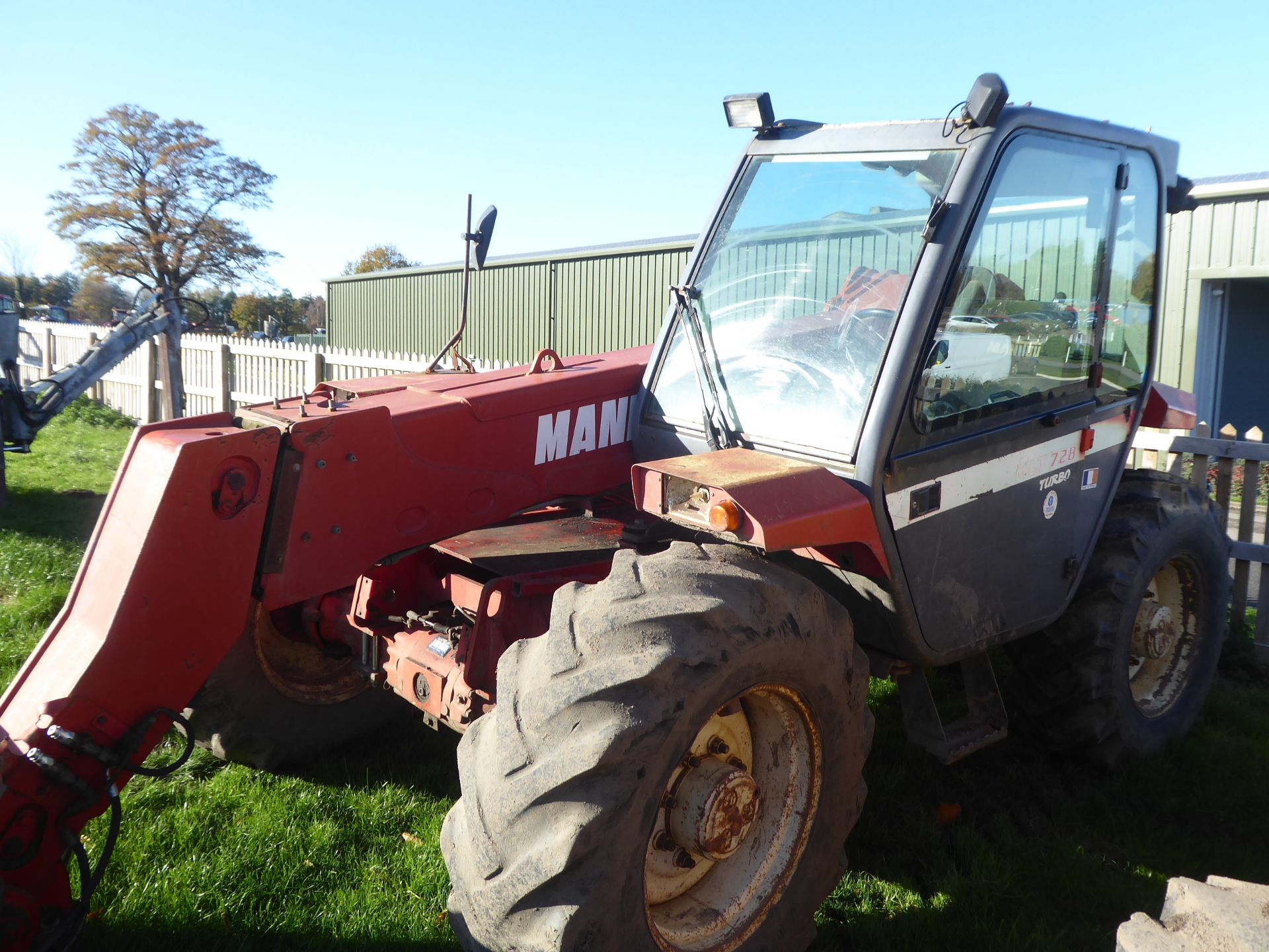 Manitou MLT 728 Turbo telescopic handler, Browns forks, pick up hitch, brakes need attention