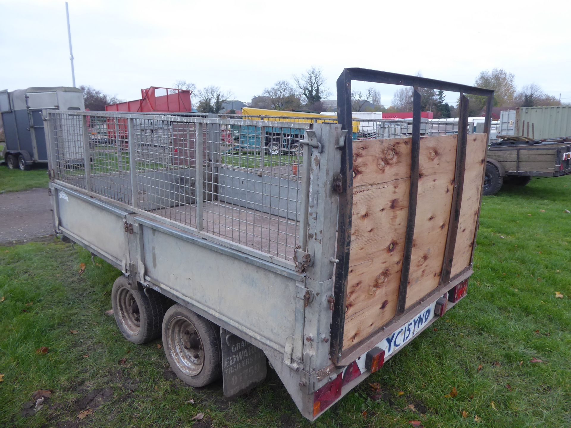 Graham Edwards 10'x6' trailer c/w drop sides, cage extensions, winch NO VAT - Image 3 of 3