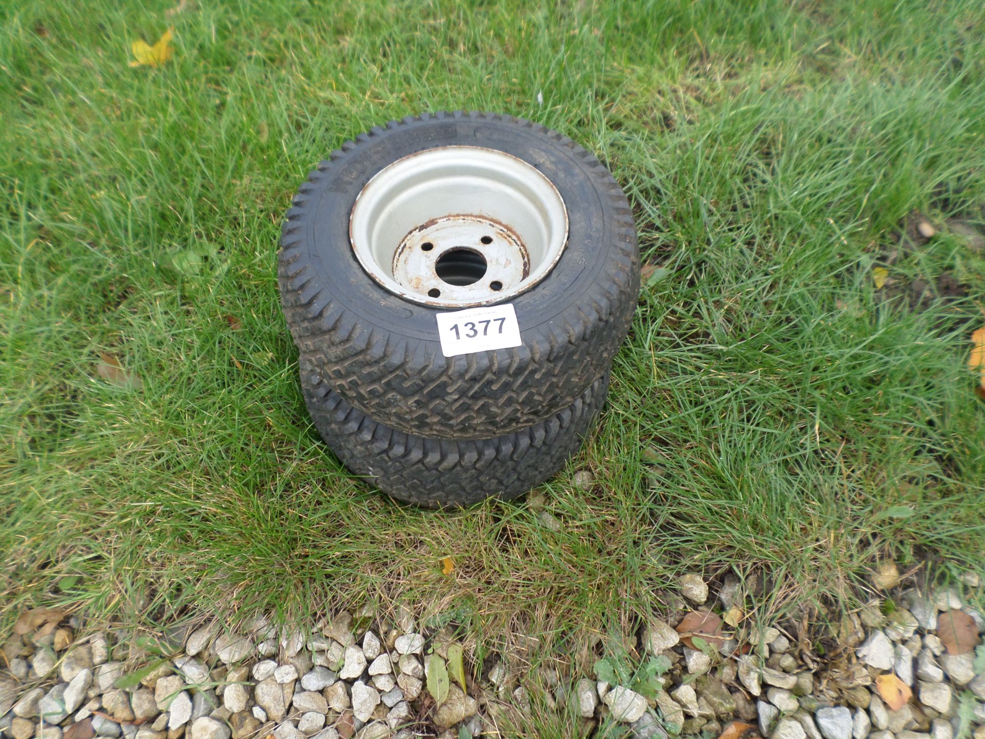 Pair of mower wheels NO VAT