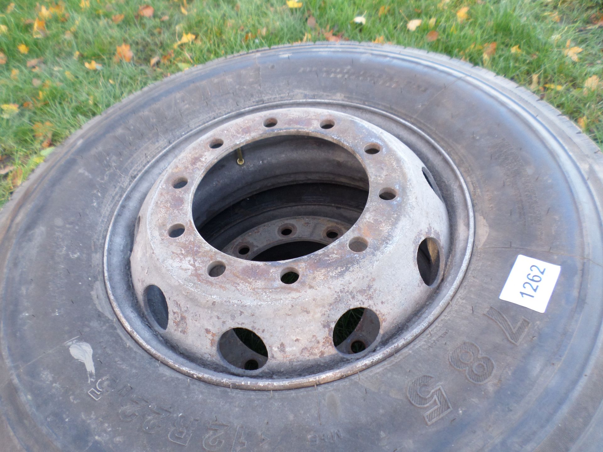 2 wheels/tyres 12/22.5 NO VAT - Image 2 of 2