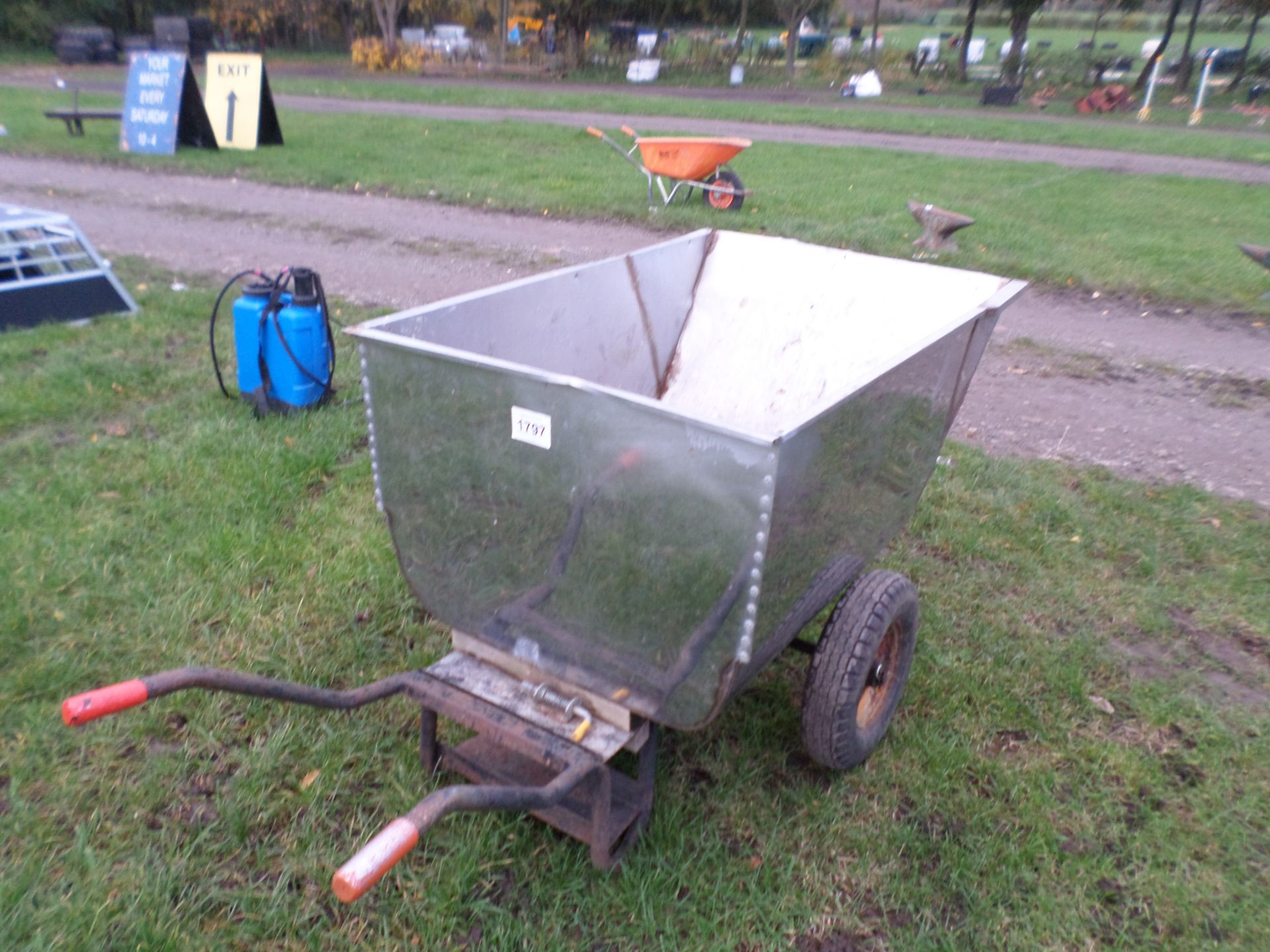 Twin wheel stainless wheelbarrow NO VAT
