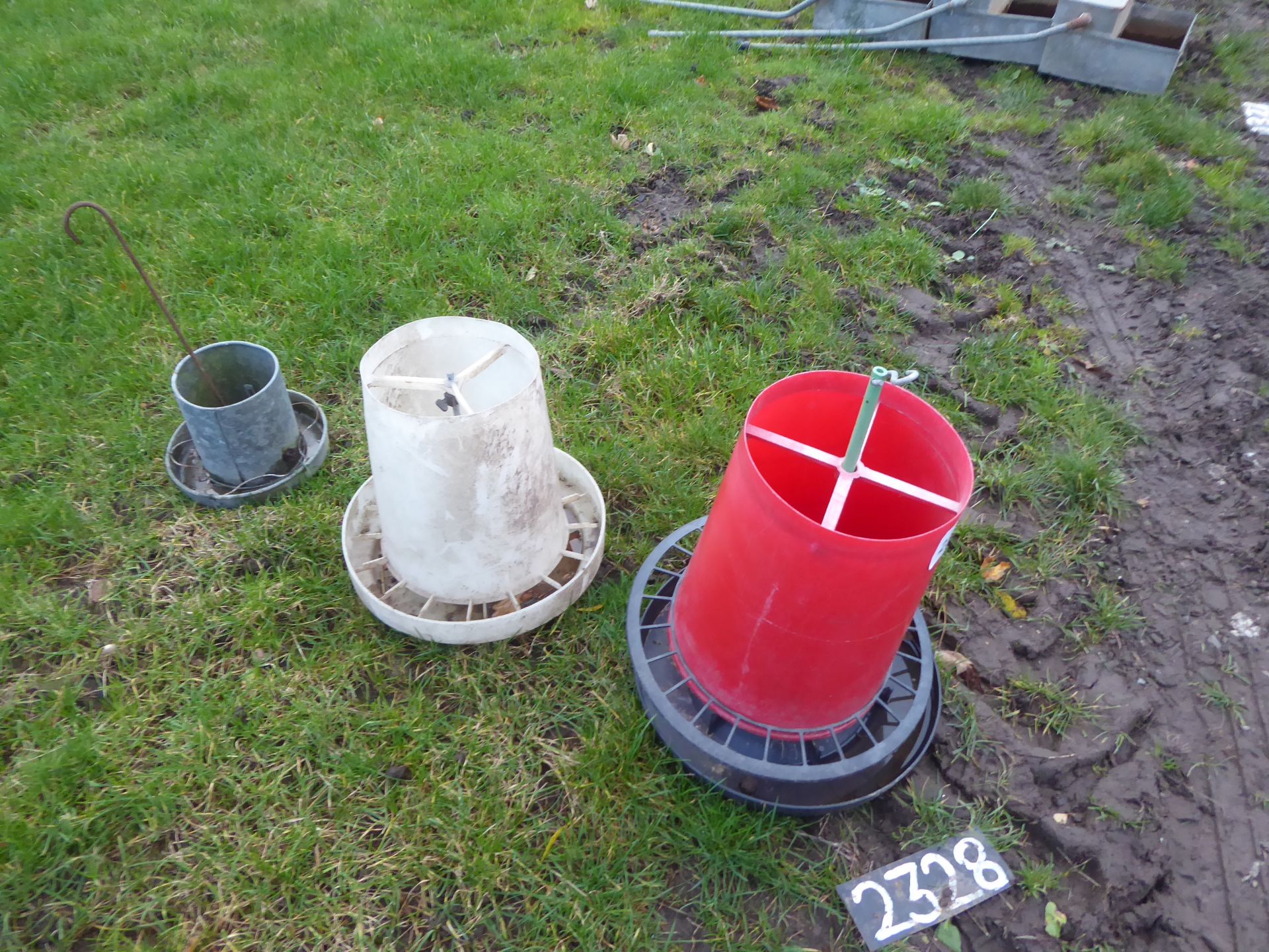 Various chicken drinkers and feeders NO VAT