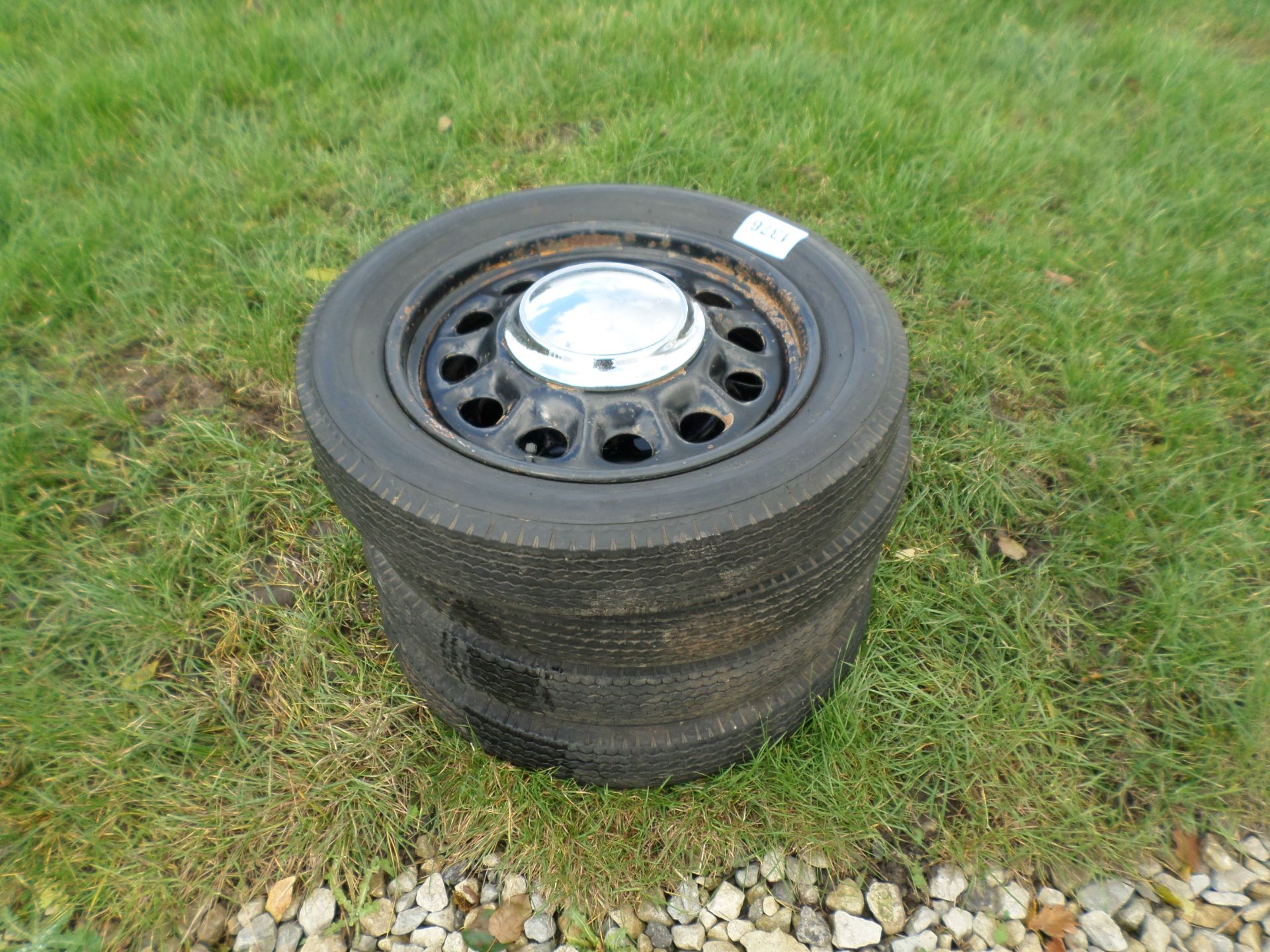 4 x Morris 8 wheels and tyres 4.5/17 NO VAT