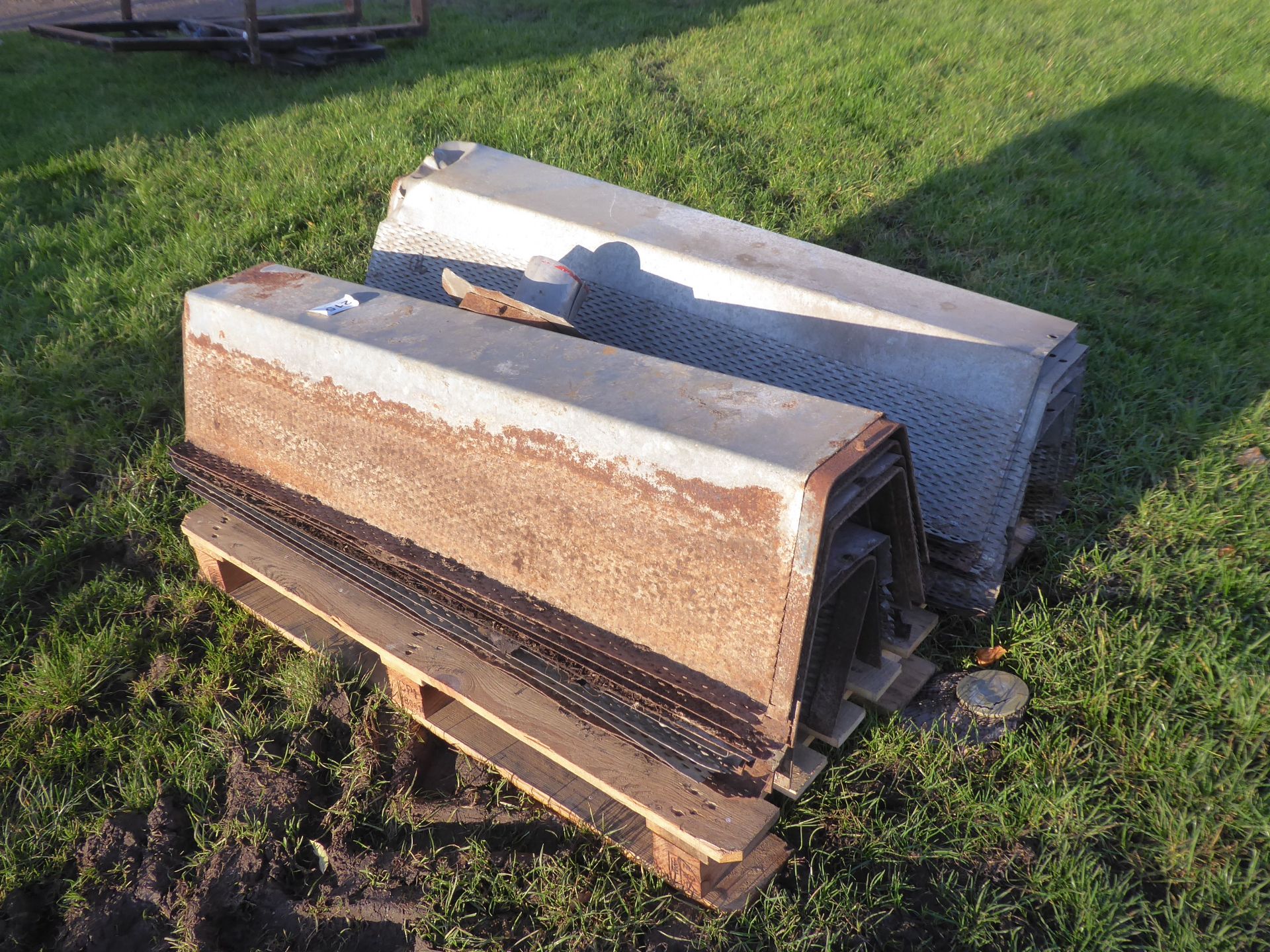 Pallet of grain drying ducts