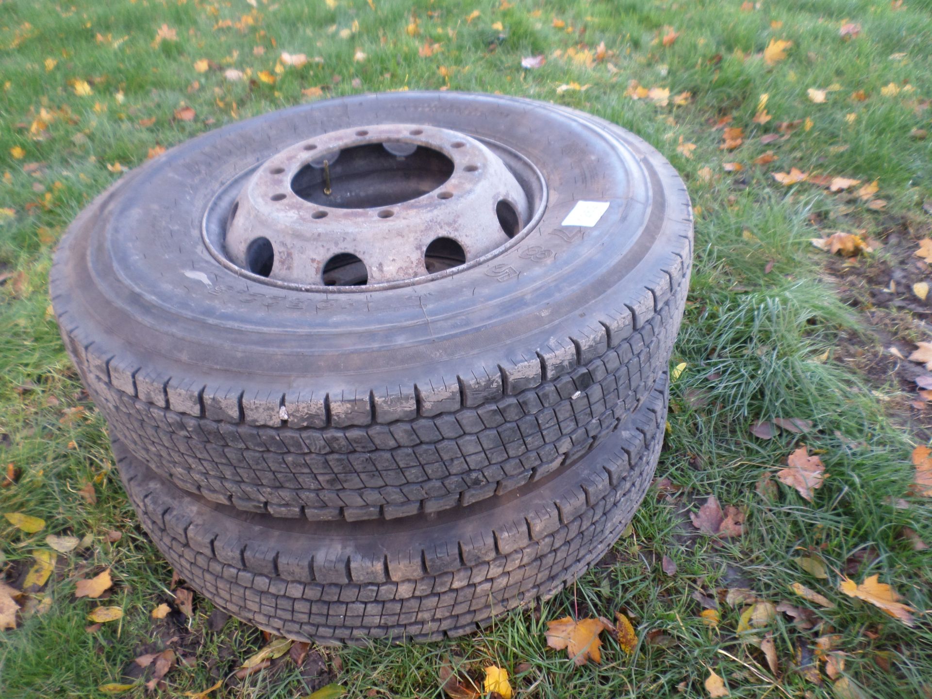 2 wheels/tyres 12/22.5 NO VAT