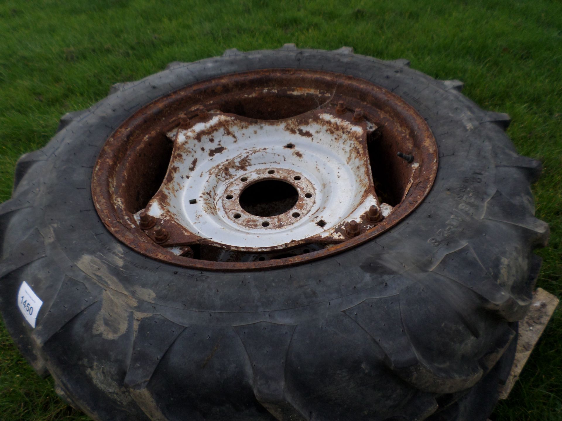 2 rear tractor wheels and tyres - Image 2 of 2