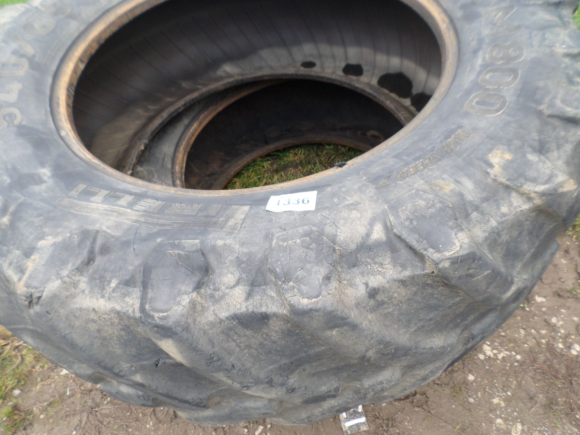 Pair dual wheel tyres 540/65/334 - Image 2 of 2