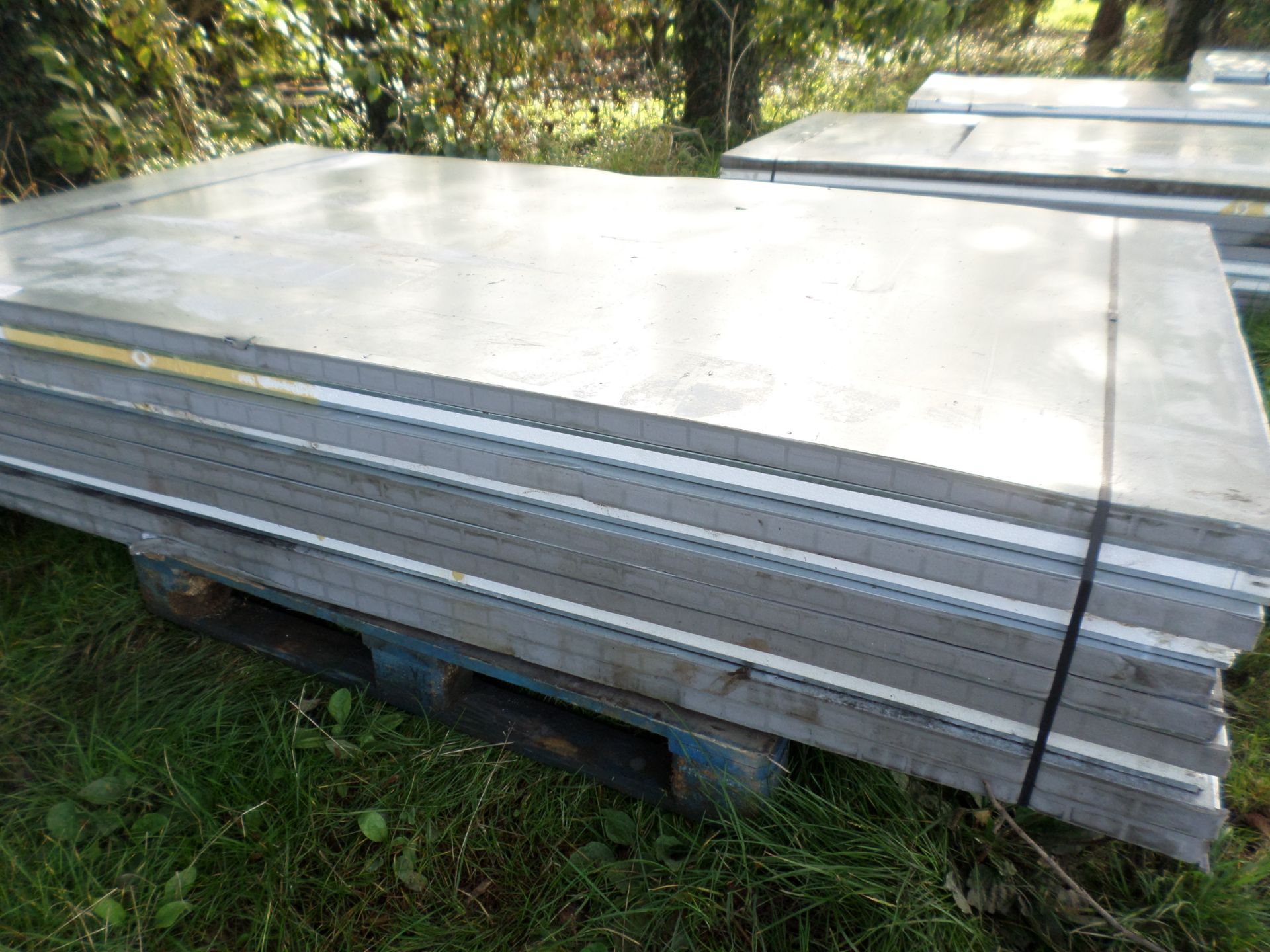 10 insulated building panels, galvanised sheet both sides, 8'x5'x2" NO VAT