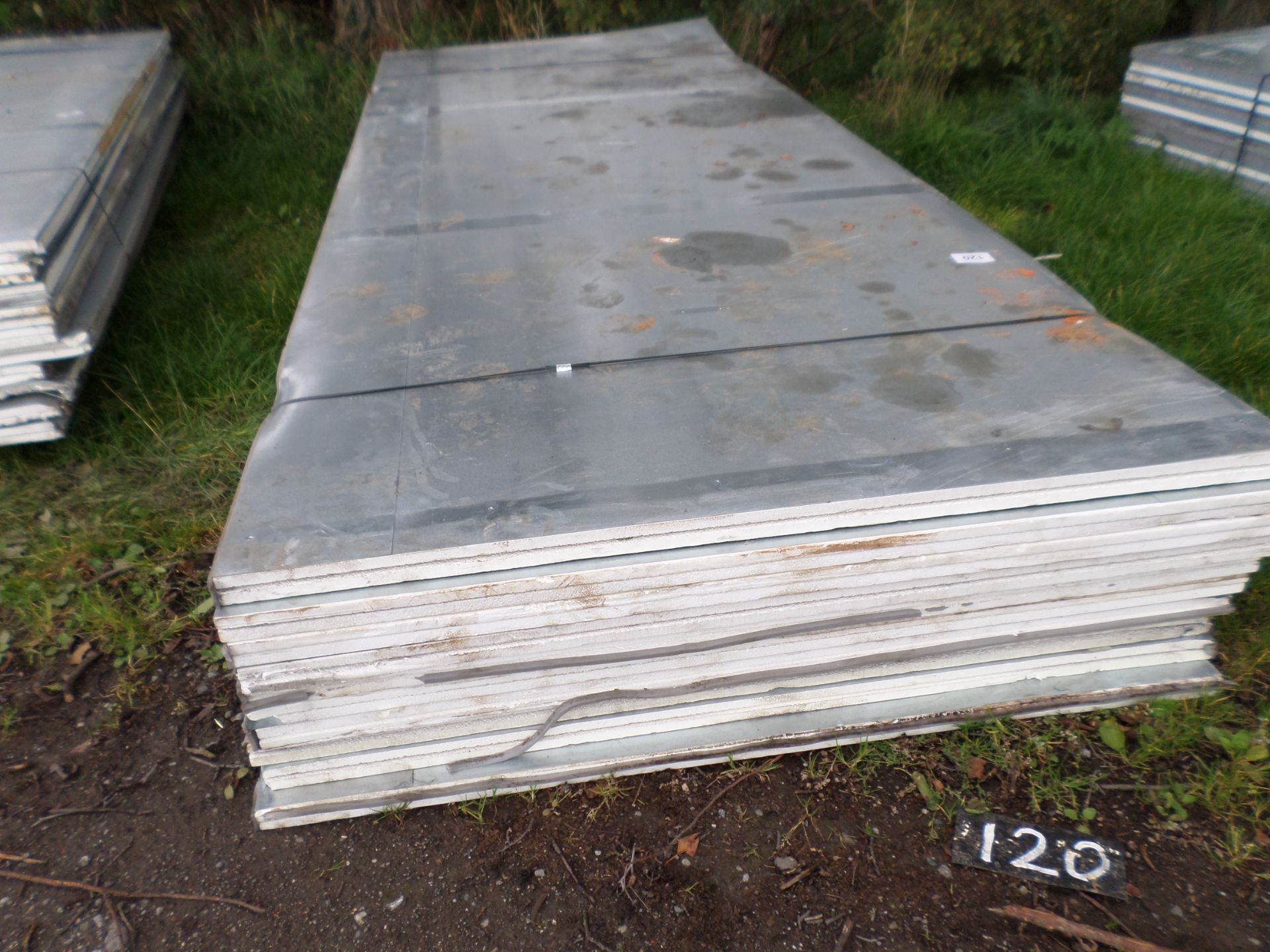 10 insulated building panels, galvanised sheet both sides, 12'x5'x2" NO VAT