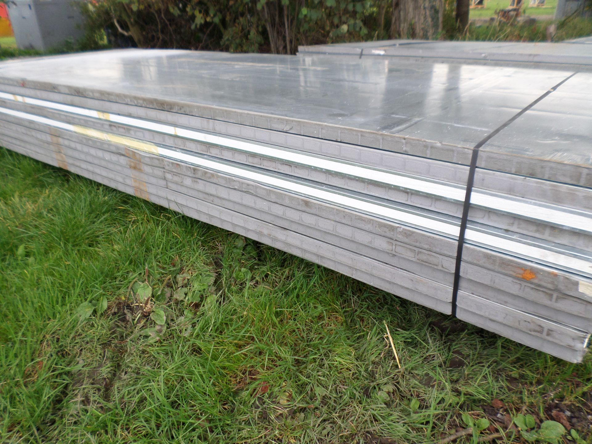 10 insulated building panels, galvanised sheet both sides, 12'x5'x2" NO VAT