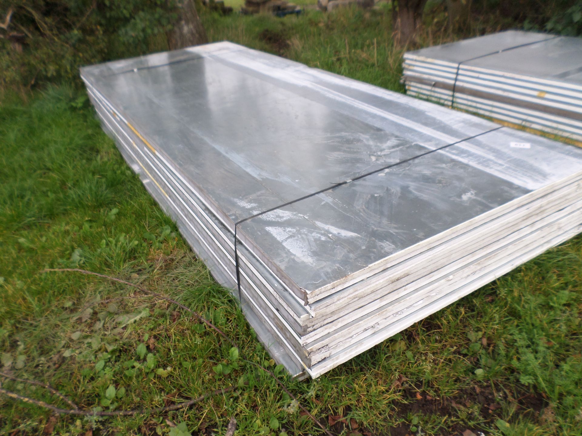 10 insulated building panels, galvanised sheet both sides, 12'x5'x2" NO VAT