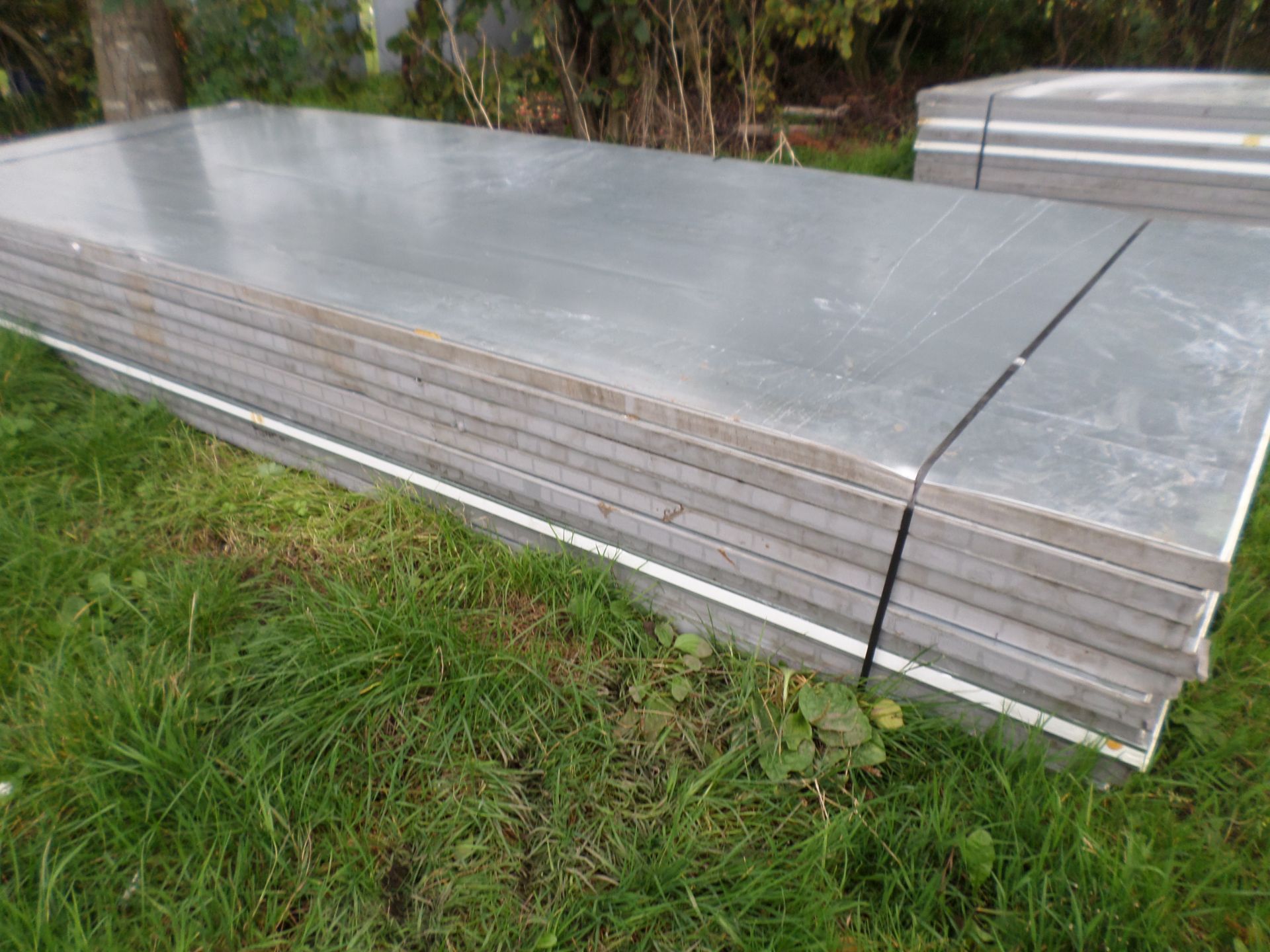 10 insulated building panels, galvanised sheet both sides, 12'x5'x2" NO VAT