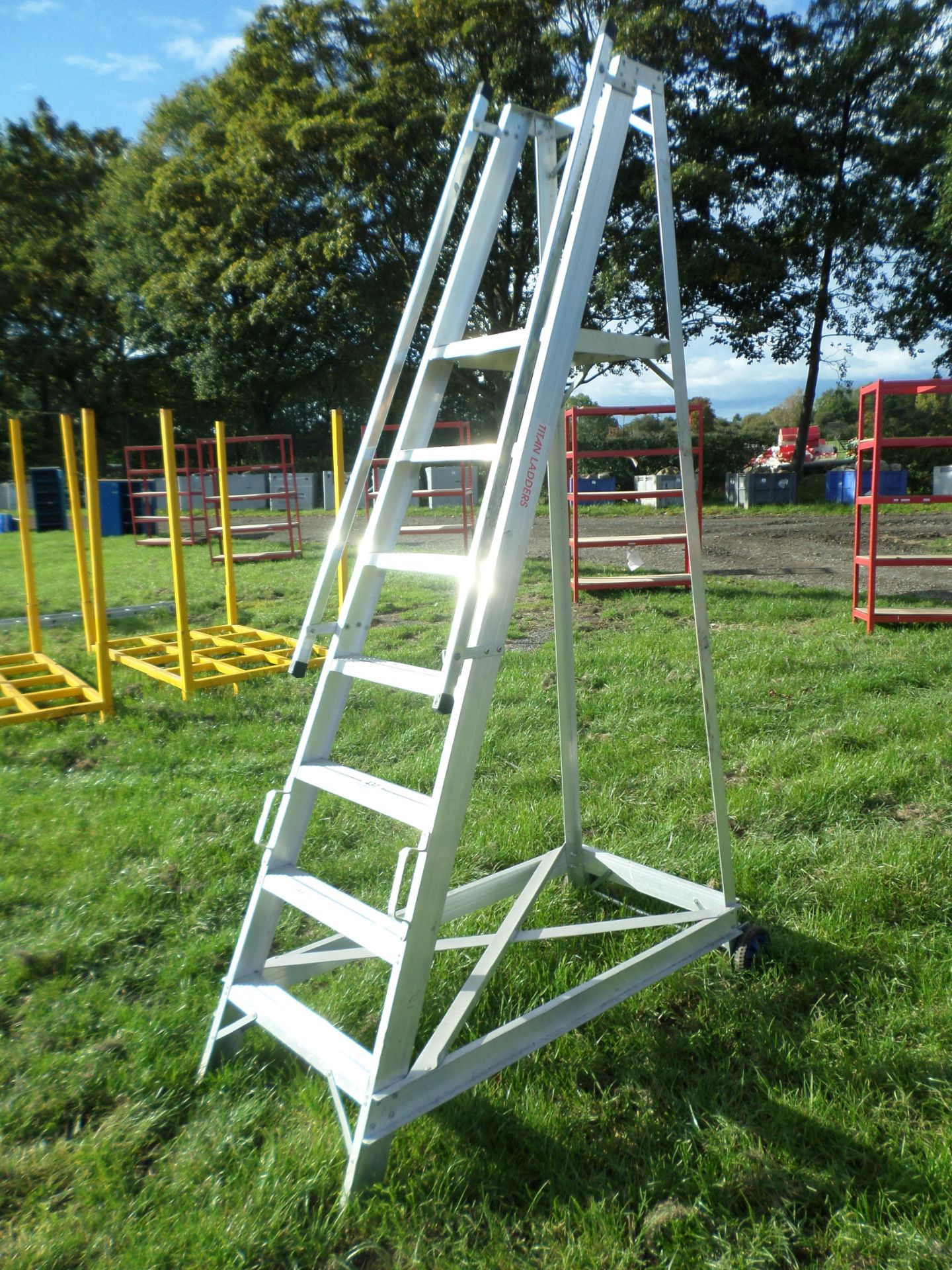 Industrial warehouse steel ladders - Image 2 of 2