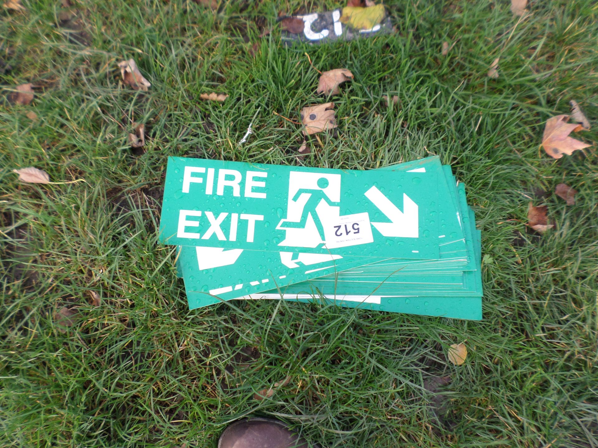 Quantity of Fire Escape signs NO VAT