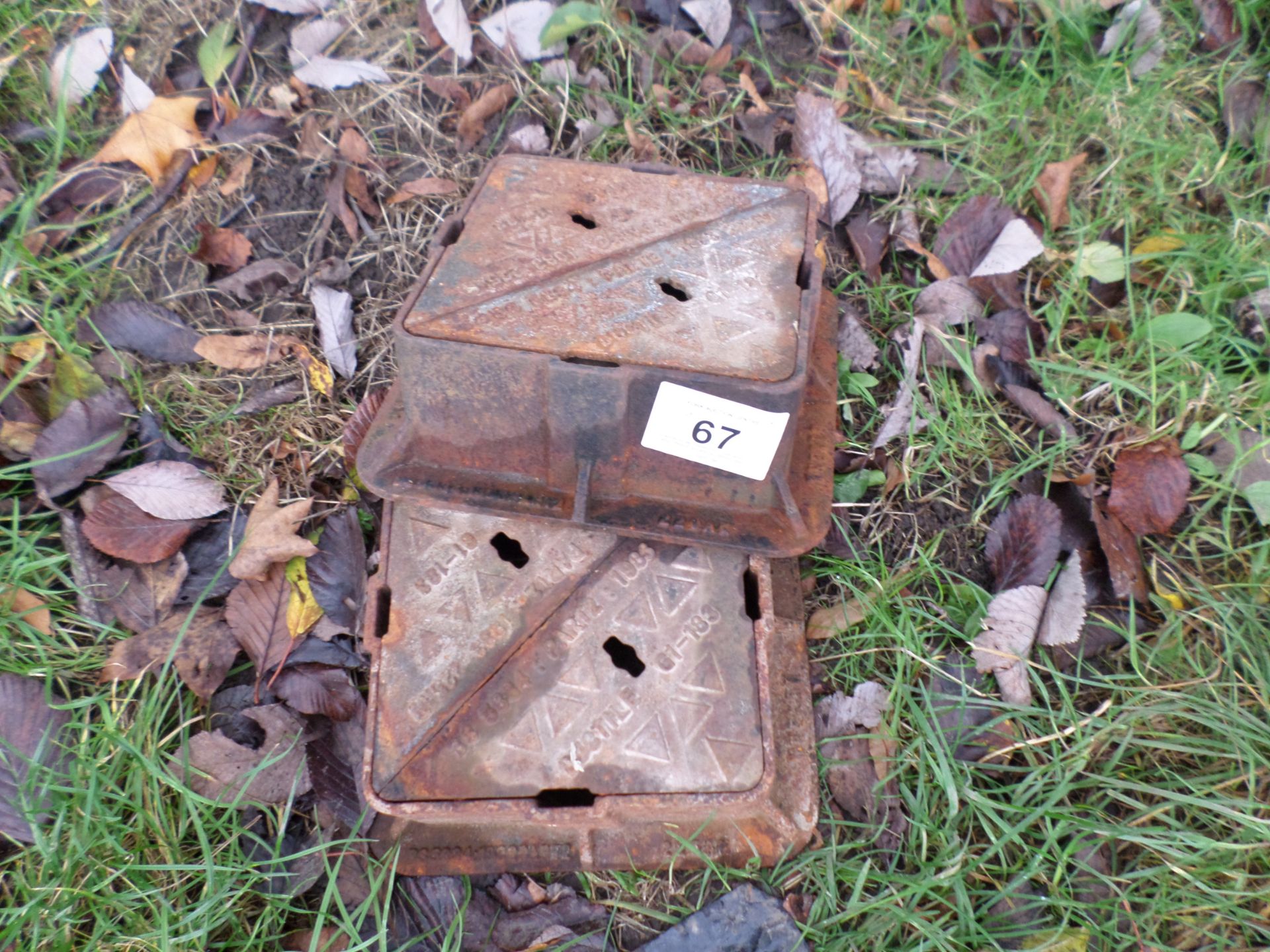 Drain/stop tap inspection cover with frame, 250mm square by 100mm deep NO VAT