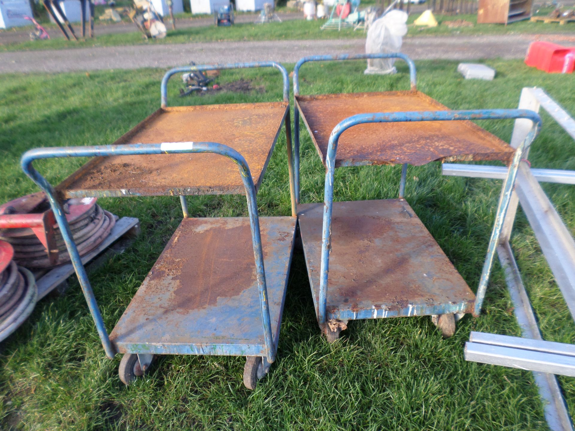 2 steel trollies NO VAT