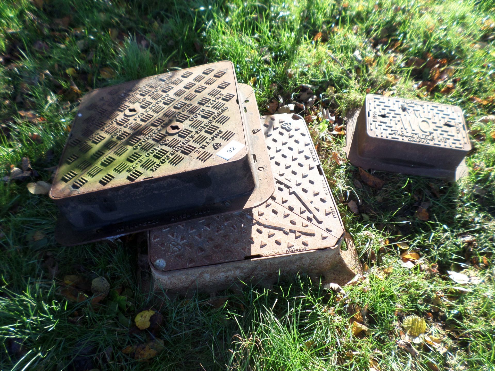 3 heavy duty cast iron manhole lids NO VAT