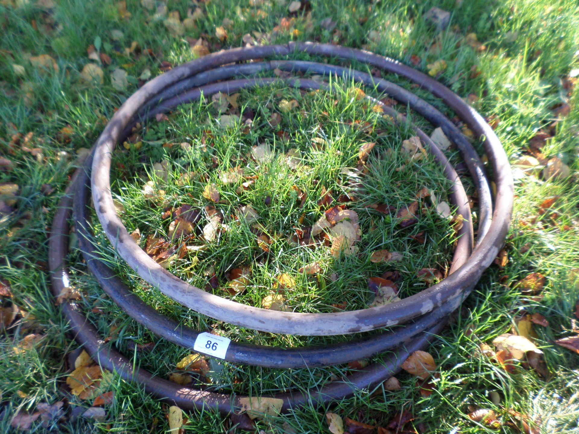 3 large steel tube rings NO VAT