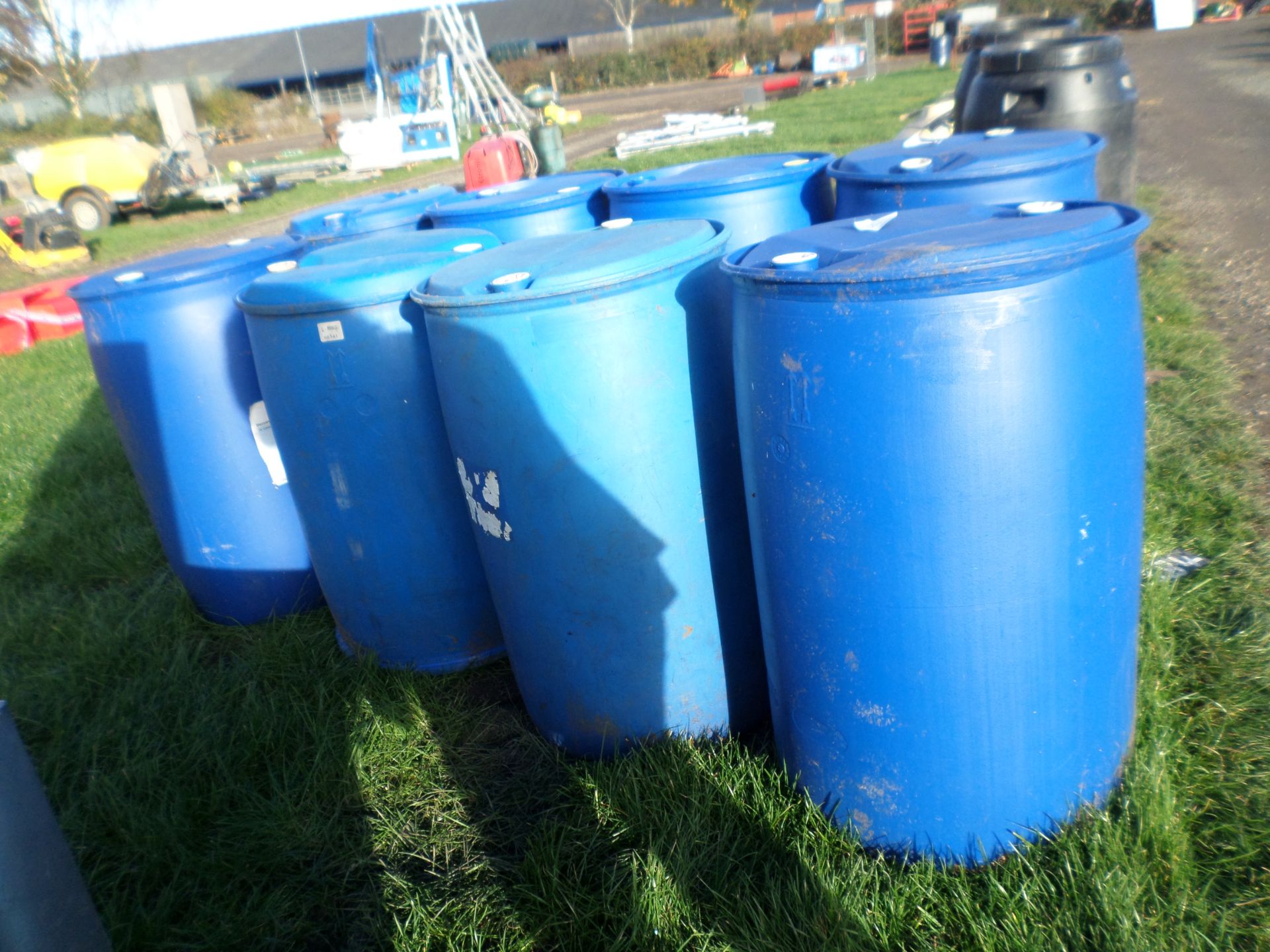 4 blue plastic 205ltr barrels NO VAT - Image 2 of 2