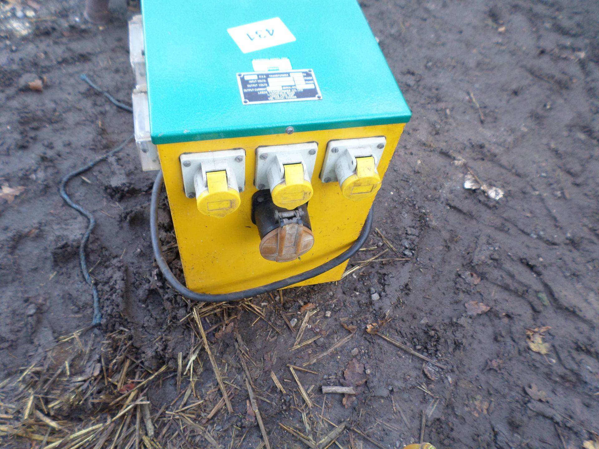 110v site transformer, wo and PAT tested NO VAT - Image 2 of 3