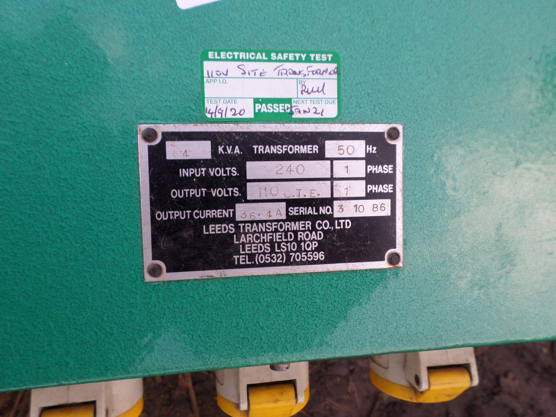 110v site transformer, wo and PAT tested NO VAT - Image 3 of 3