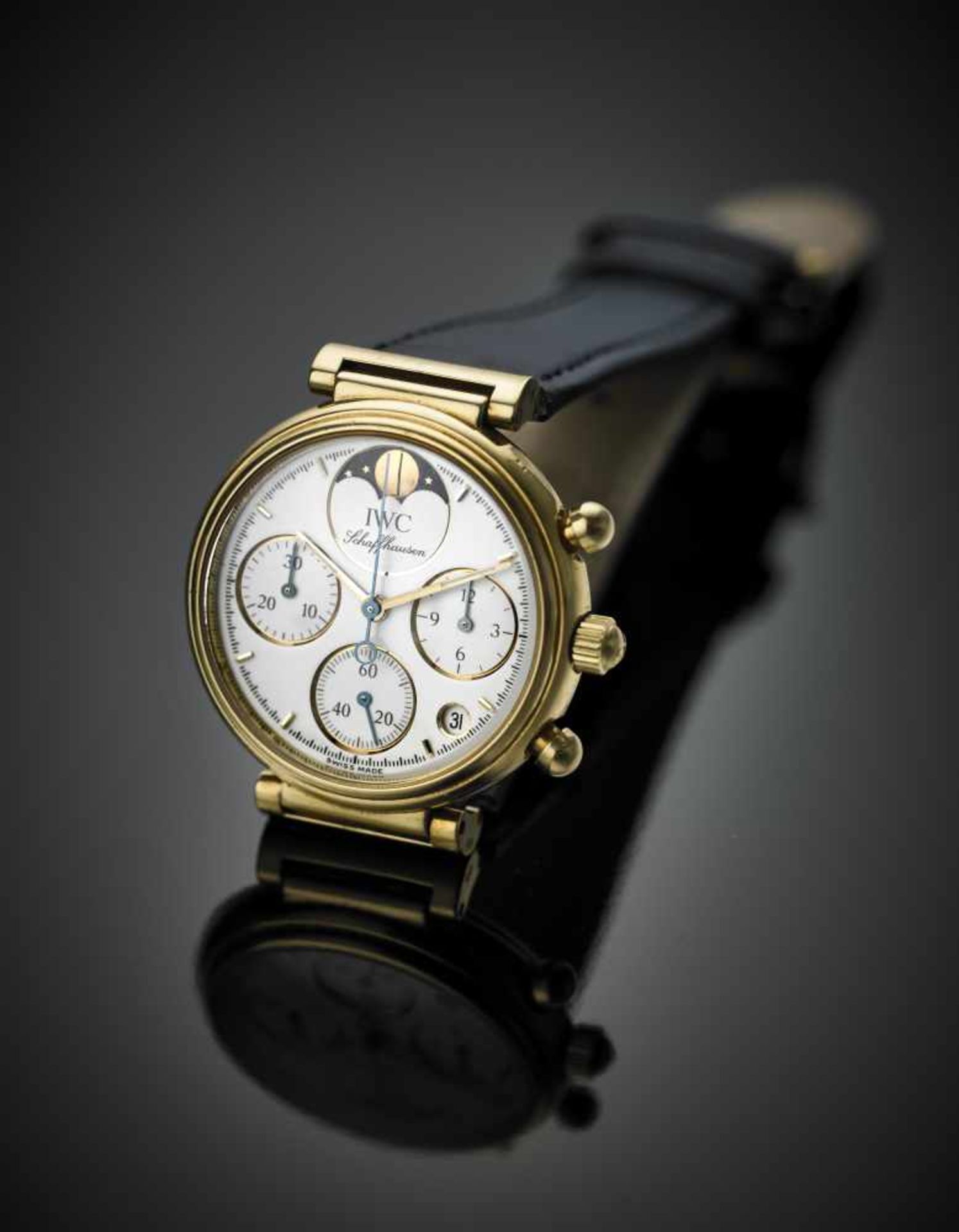 IWC DA VINCILady's 18K gold wristwatch1990sDial signedQuartz movementWhite dial with indexes - Bild 2 aus 2