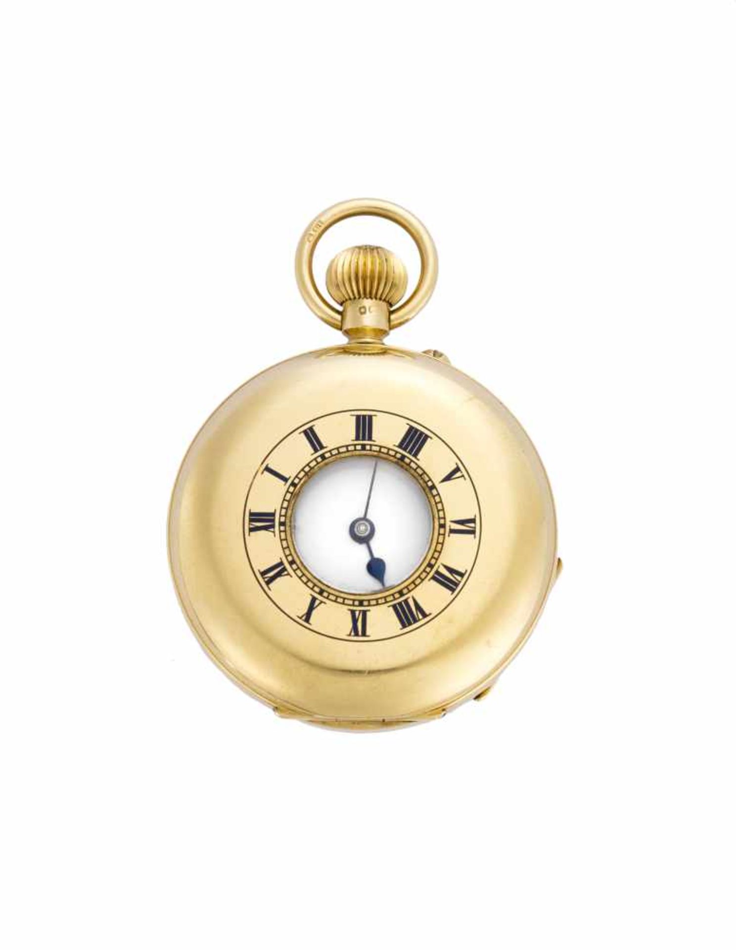 SIR JOHN BENNETT LTD, LONDON 18K gold demi-savonnette pocket watch19th centuryDial and movement
