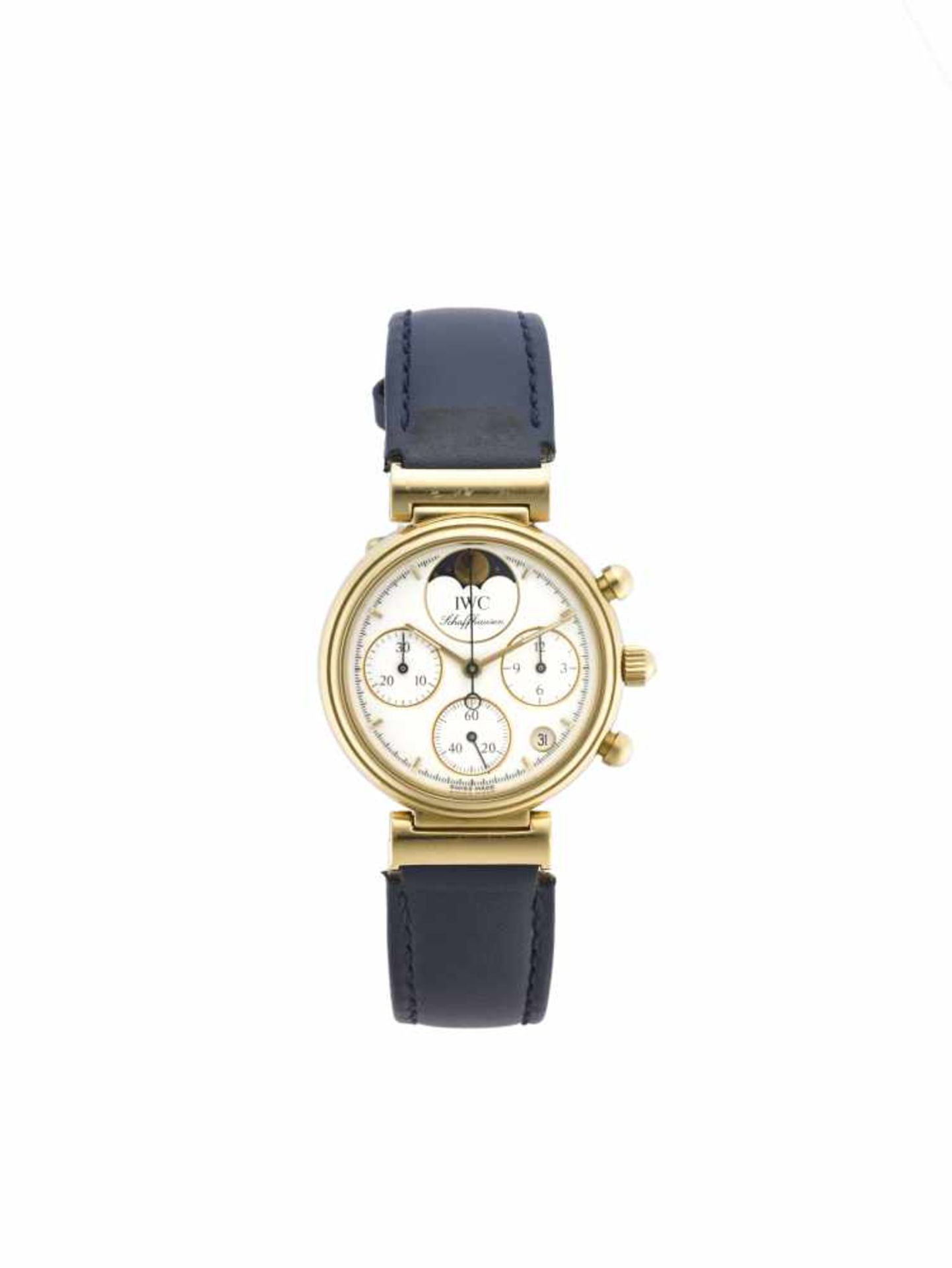 IWC DA VINCILady's 18K gold wristwatch1990sDial signedQuartz movementWhite dial with indexes