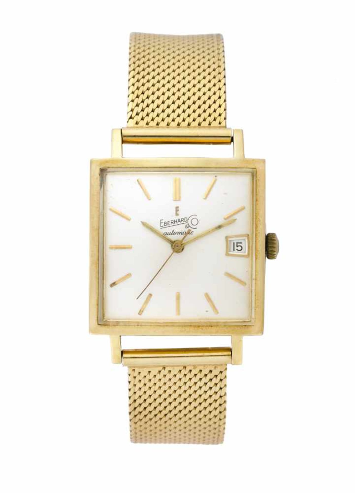 EBERHARDGent's 18K gold wristwatch with gold bracelet1950s/1960sDial, movement and case