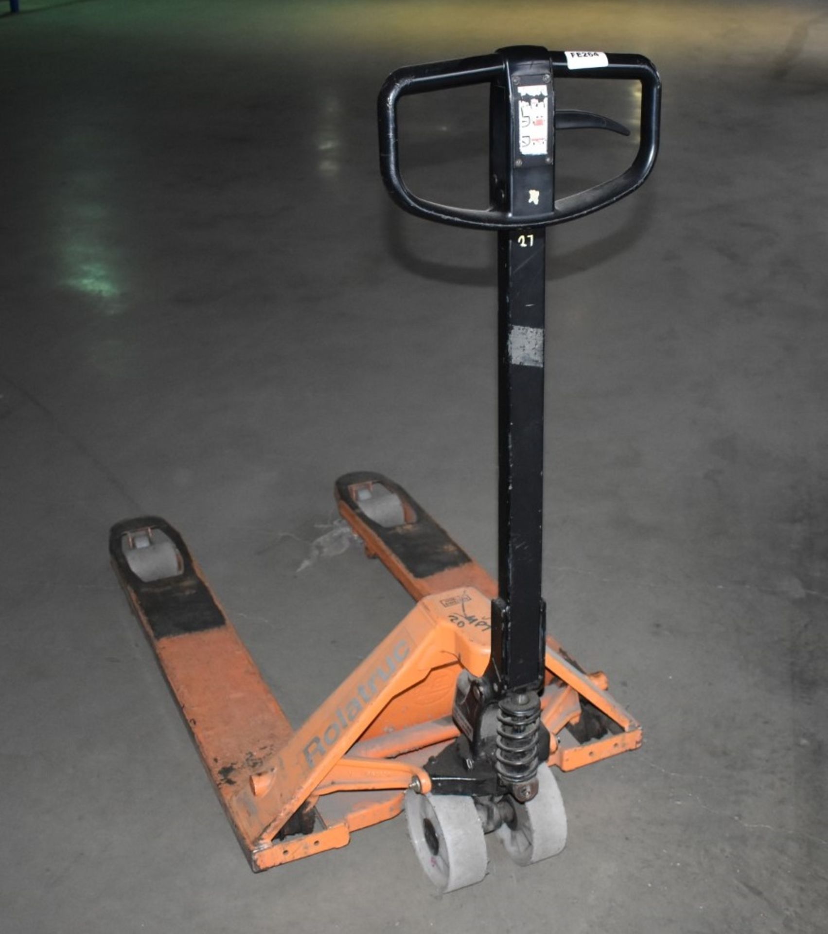 1 x Rolatruc Hand Pallet Pump Truck - 100cm Long Forks - Ref FE264 MZ - CL480 - Location: